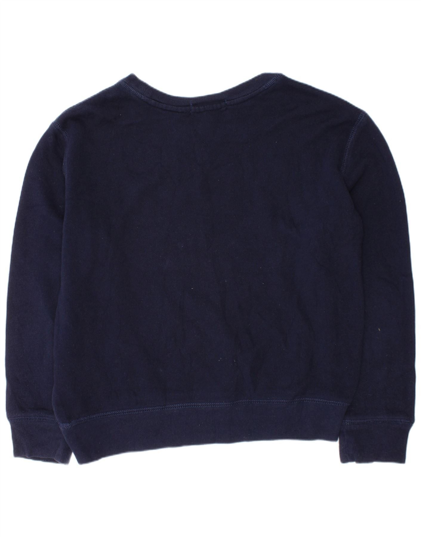 Polo Ralph Lauren Boys Sweatshirt Jumper 7-8 Years Small Navy Blue Cotton Size ONE SIZE - 2 Thumbnail