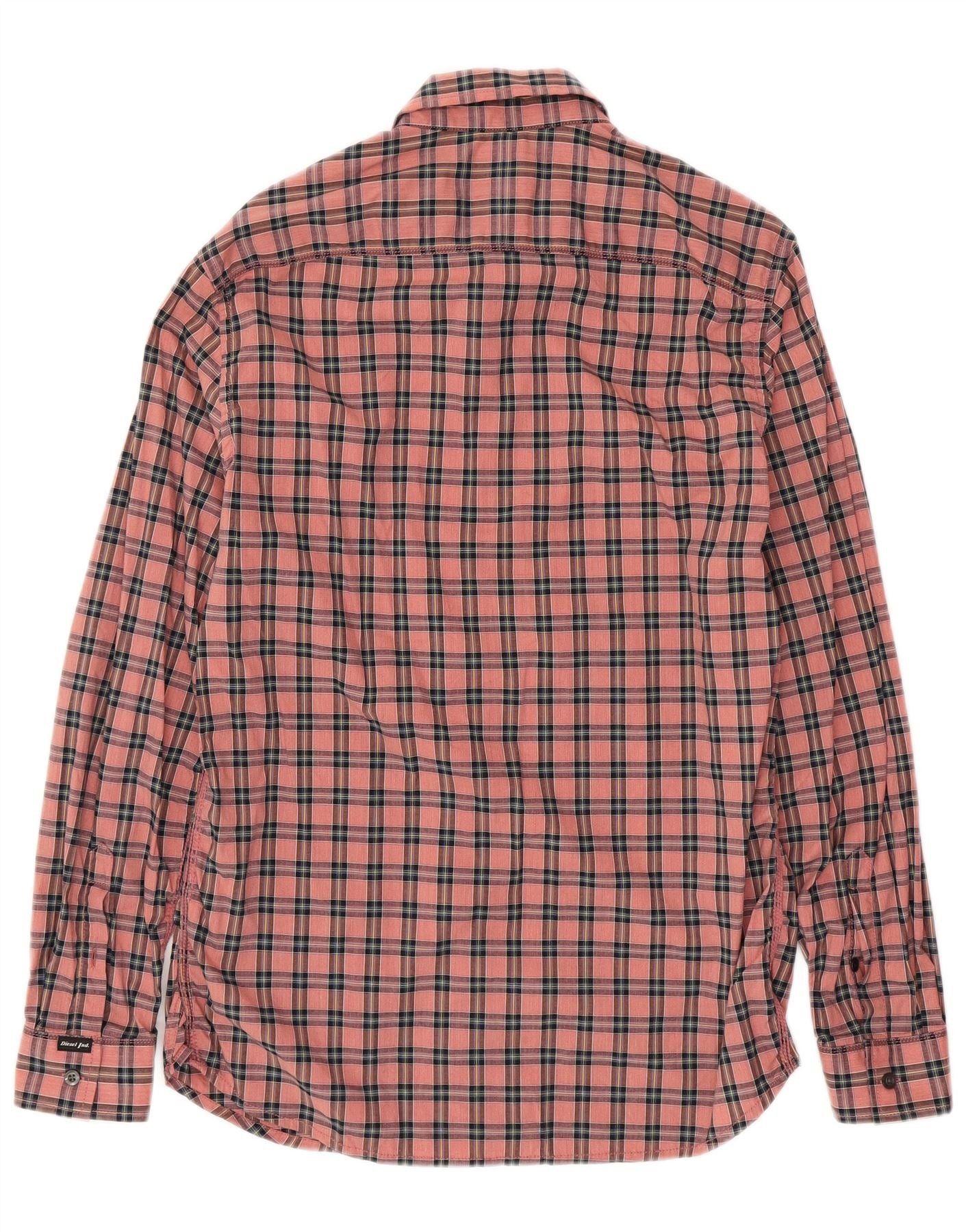 Diesel Mens Shirt Large Pink Check Cotton Size US L / EU 52-54 / 3 - 2 Thumbnail