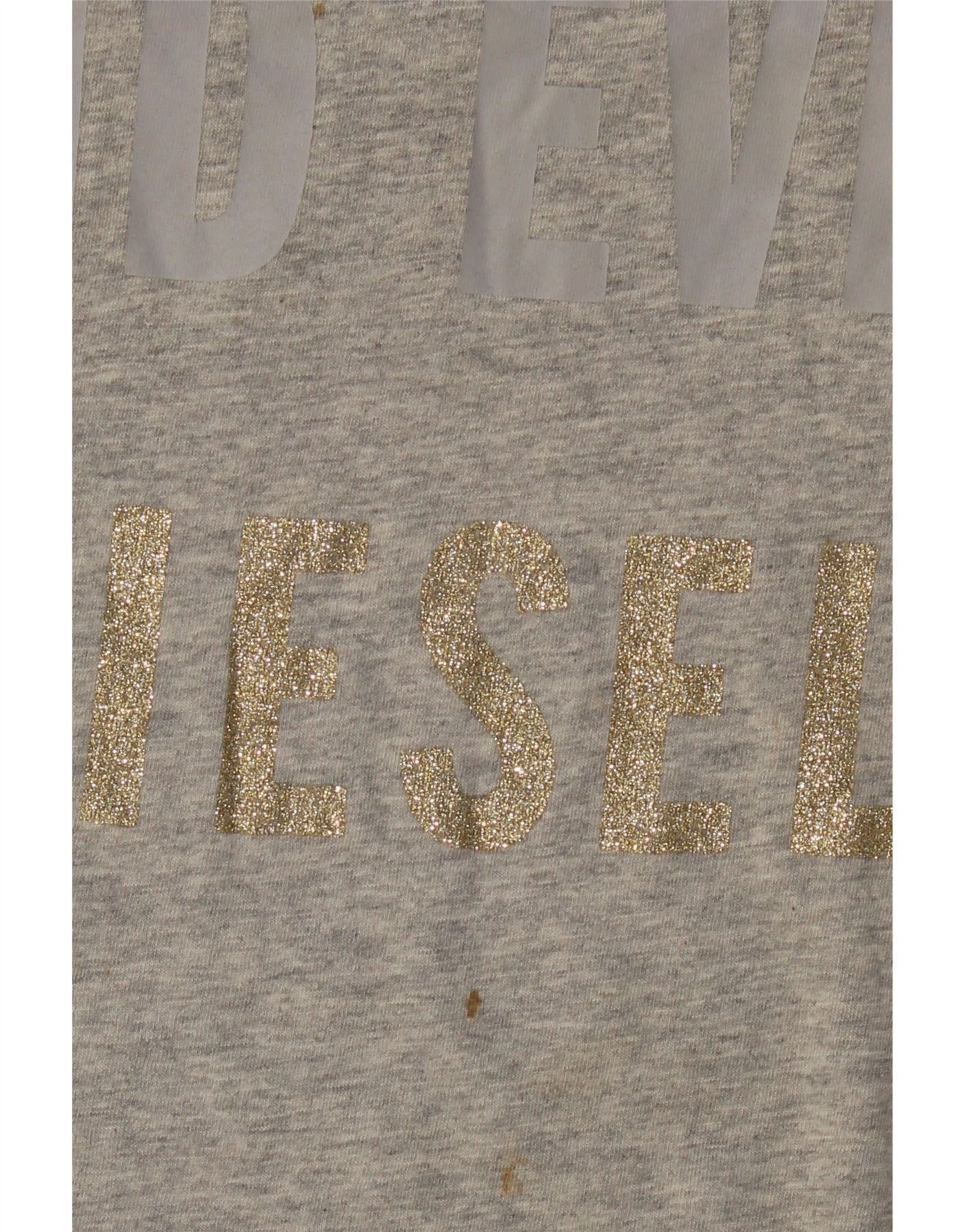 Diesel Womens Overd Blouse Top UK 14 Large Grey Size XXL / US 16-18 / IT 52-54 - 4 Thumbnail