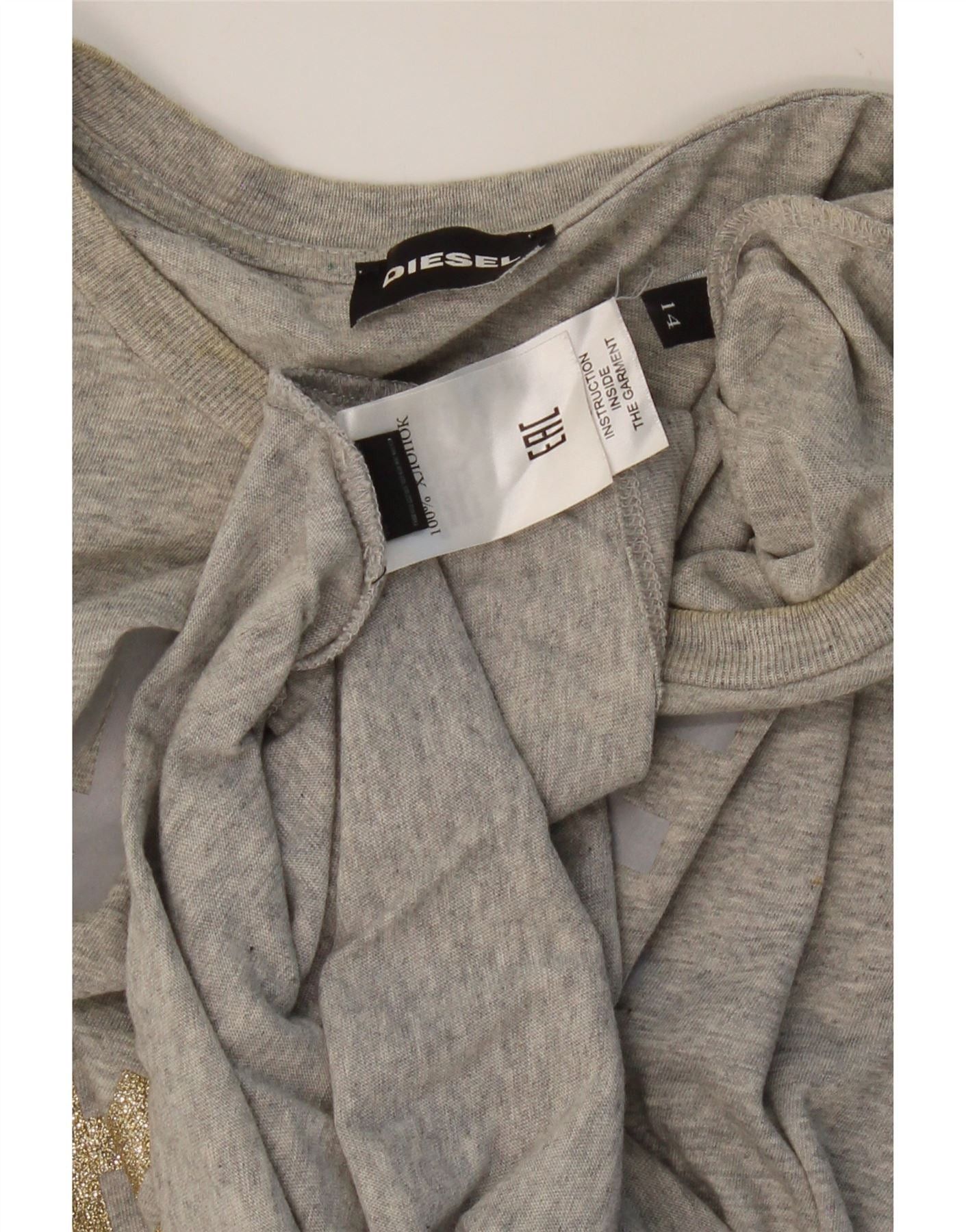 Diesel Womens Overd Blouse Top UK 14 Large Grey Size XXL / US 16-18 / IT 52-54 - 5 Thumbnail