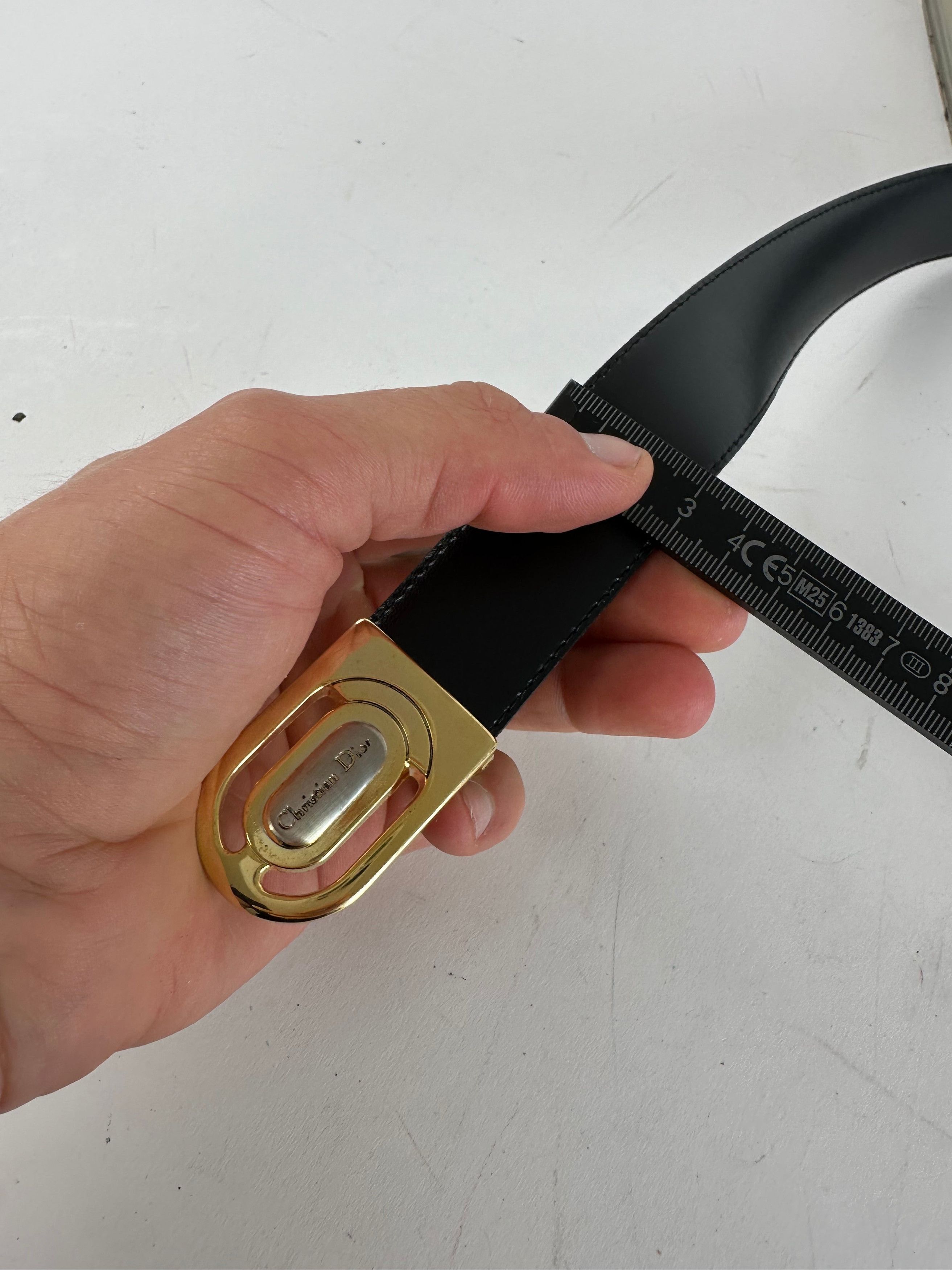 Dior Vintage Reversible Leather Belt Set Black Brown Size ONE SIZE - 11 Thumbnail