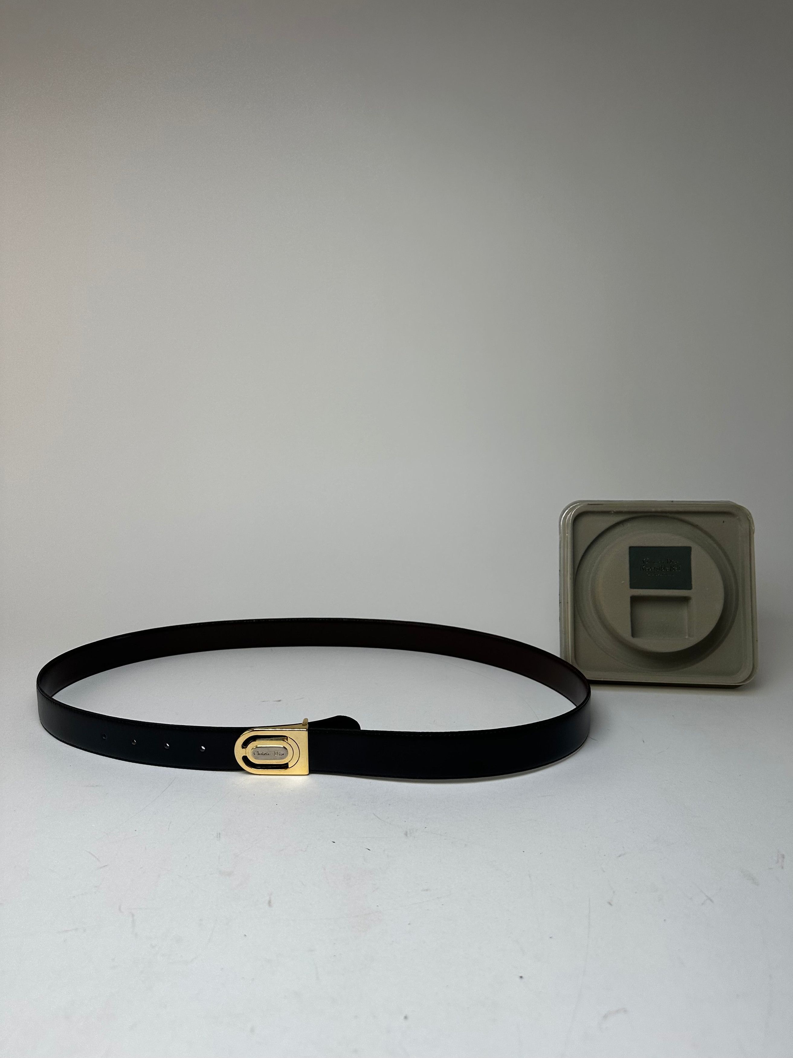 Dior Vintage Reversible Leather Belt Set Black Brown Size ONE SIZE - 6 Thumbnail