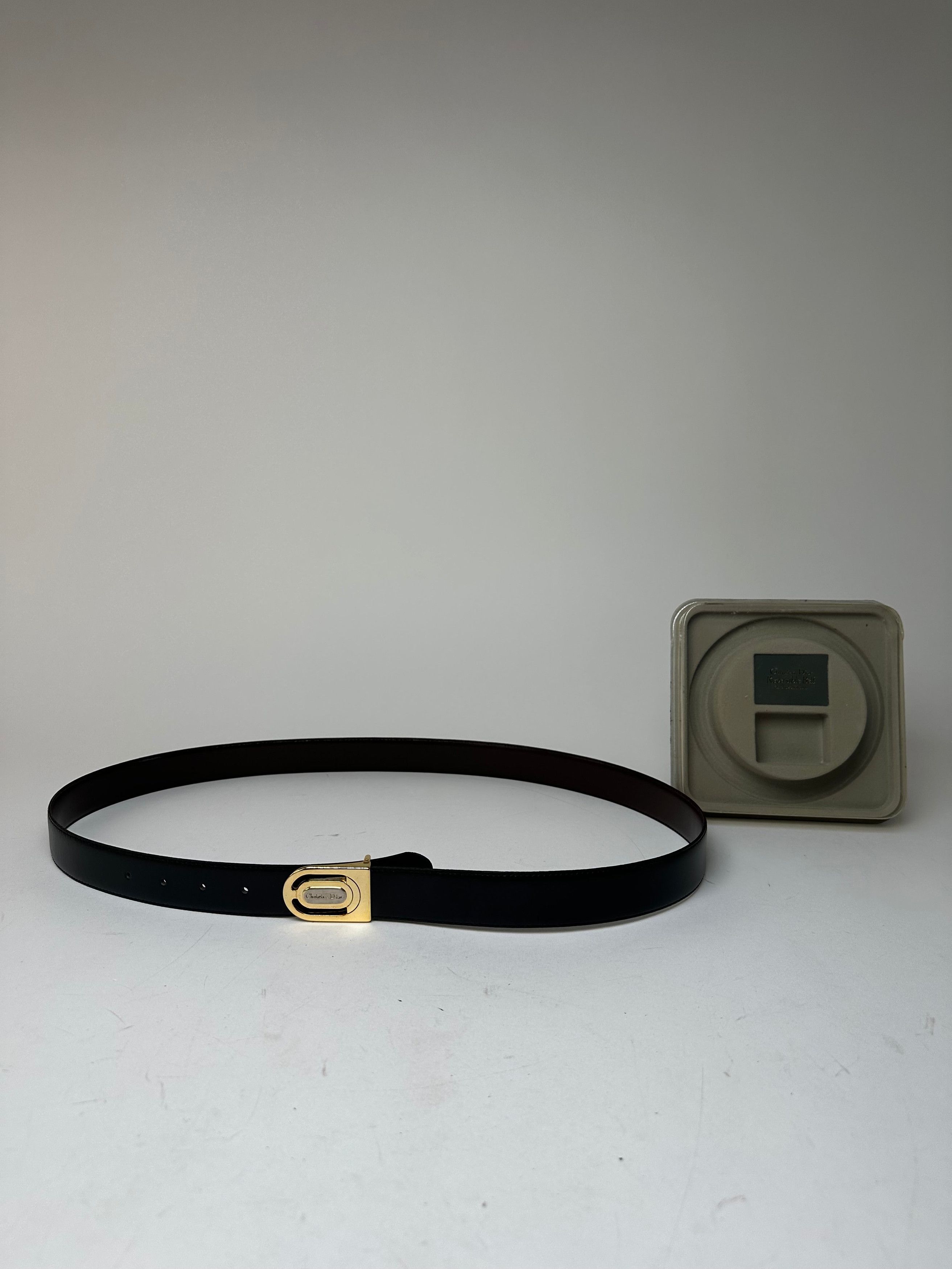 Dior Vintage Reversible Leather Belt Set Black Brown Size ONE SIZE - 3 Thumbnail