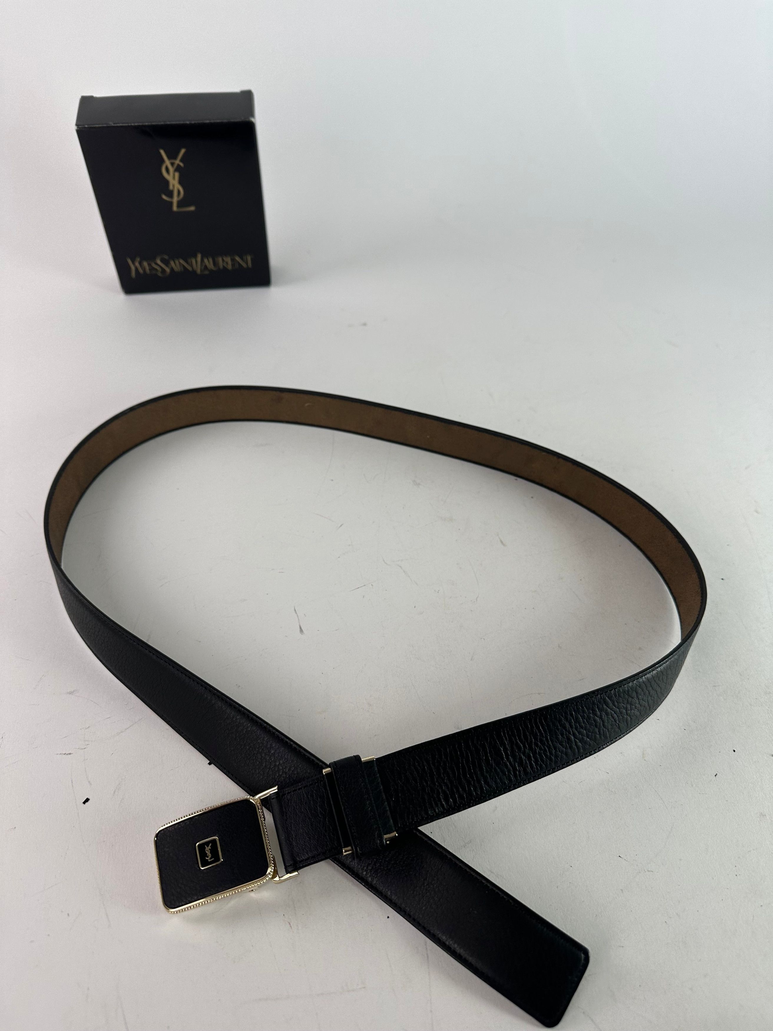 Other Vintage Yves Saint Laurent Snake Emblossed Leather Belt Blac Size ONE SIZE - 6 Thumbnail