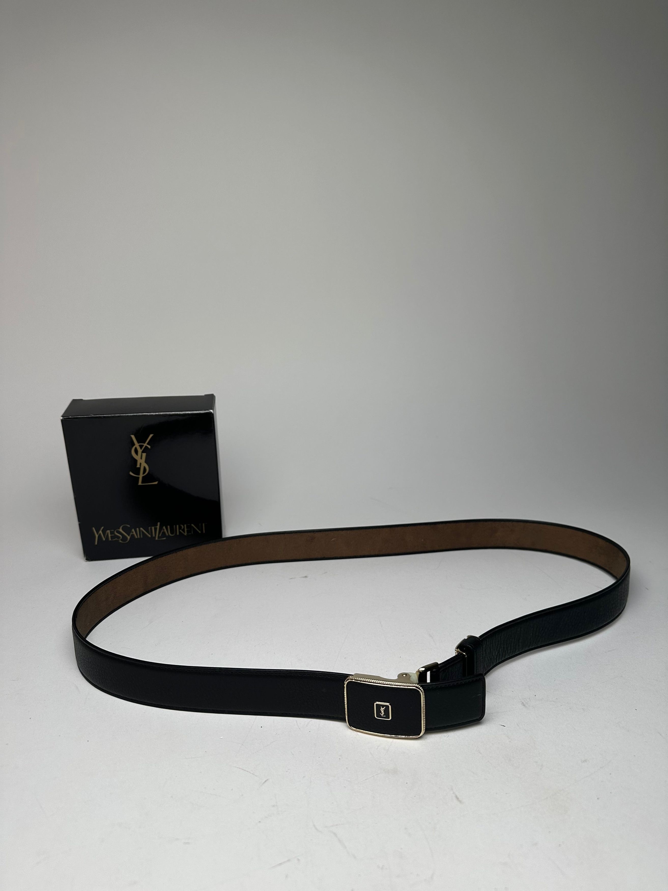 Other Vintage Yves Saint Laurent Snake Emblossed Leather Belt Blac Size ONE SIZE - 11 Thumbnail