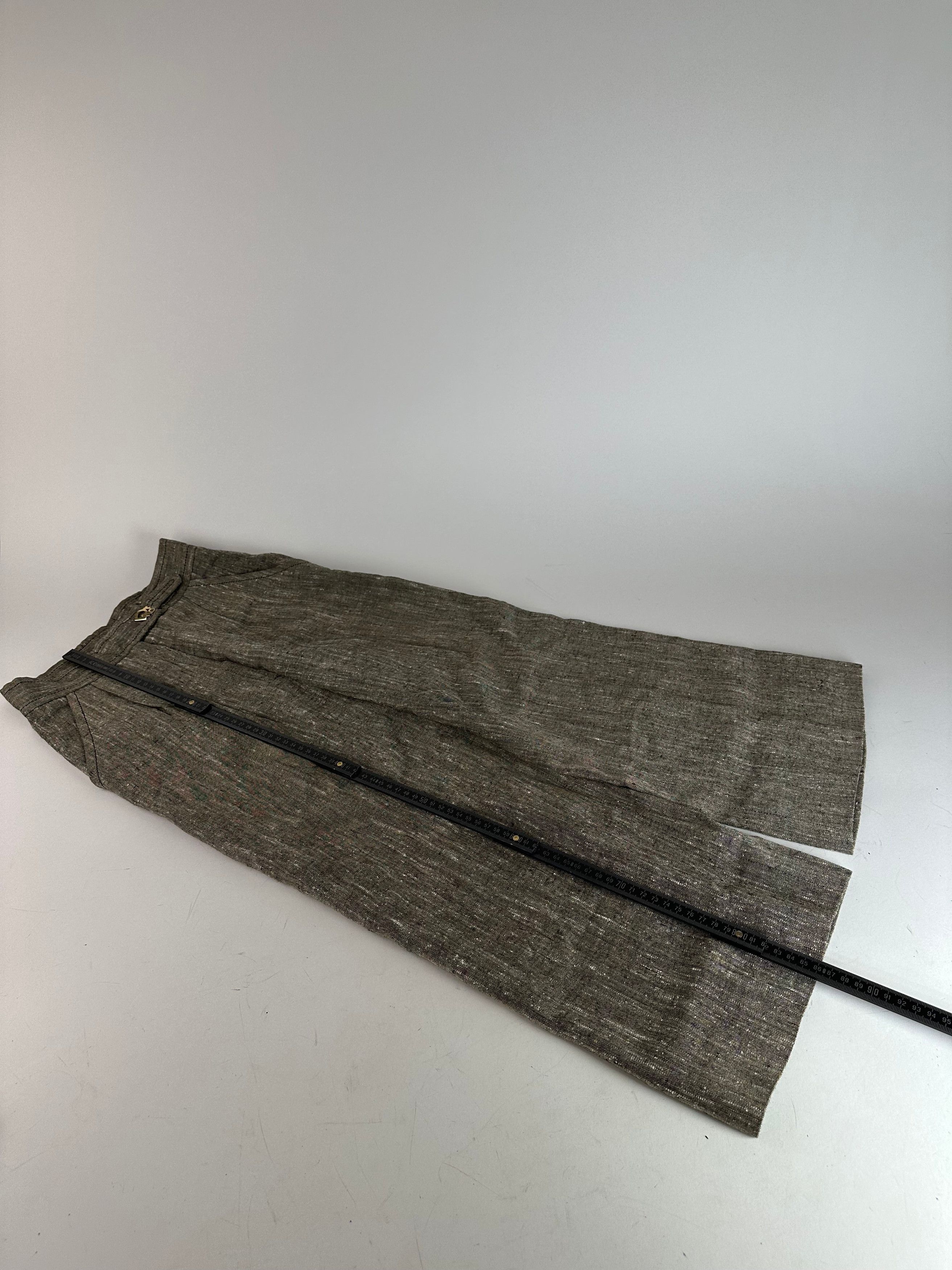 Dior Vintage Wool Pants M Grey Brown Size 27" / US 4 / IT 40 - 4 Thumbnail