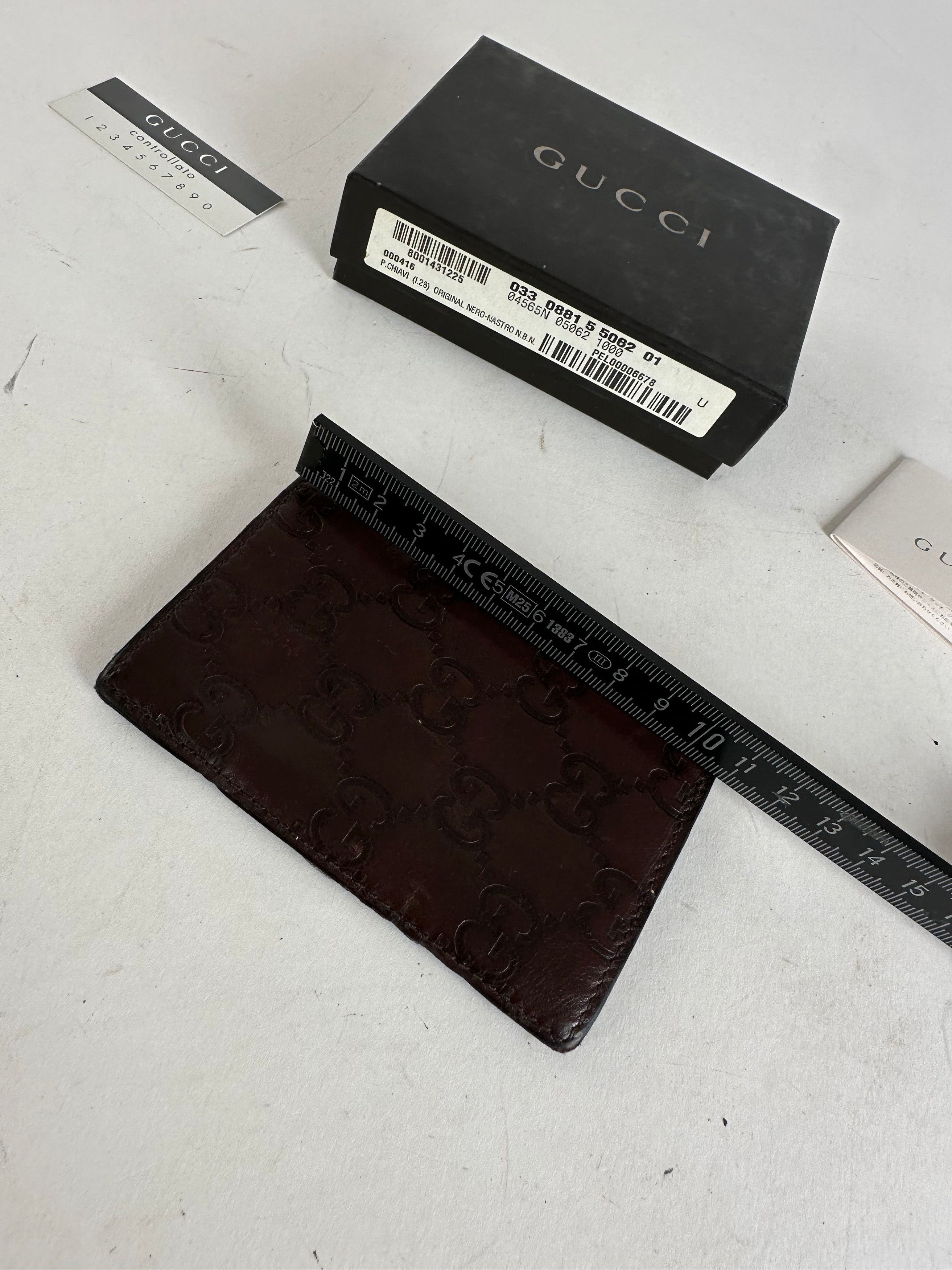 Gucci Vintage Monogram Leather Card Holder Brown Size ONE SIZE - 10 Thumbnail