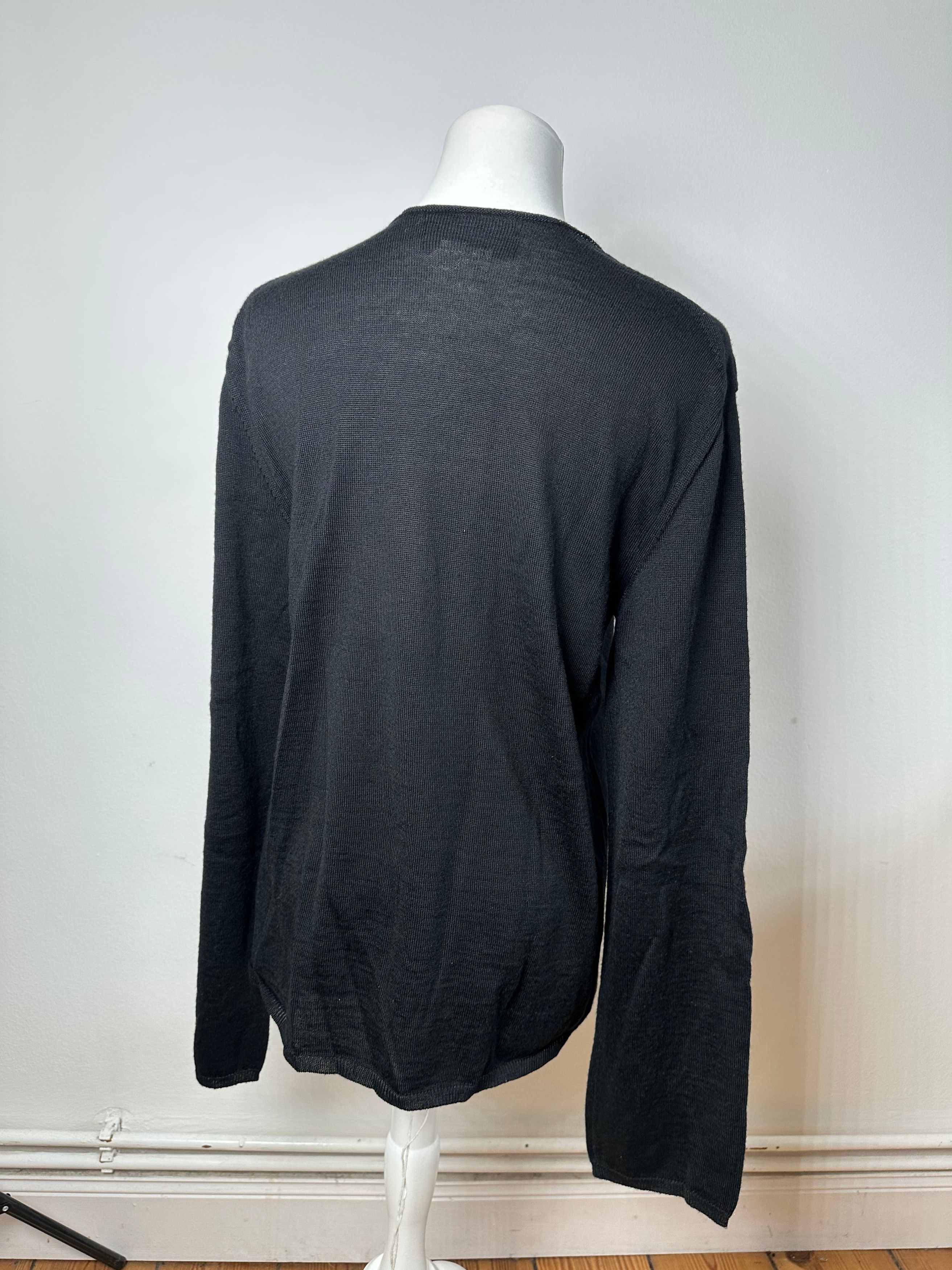 Comme des Garcons Vintage Comme Des Garçons Wool Crewneck Black white M Size S / US 4 / IT 40 - 14 Thumbnail