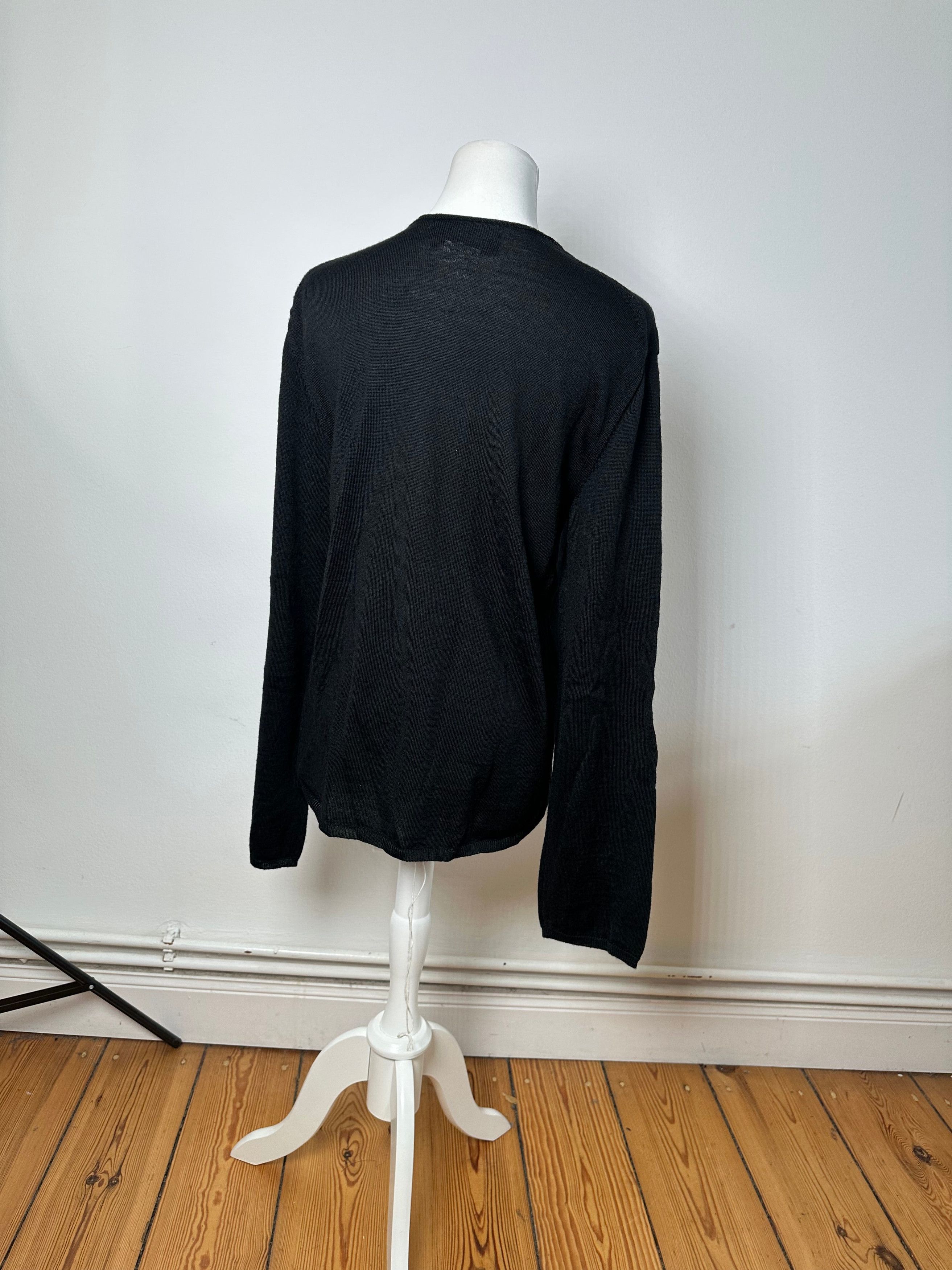 Comme des Garcons Vintage Comme Des Garçons Wool Crewneck Black white M Size S / US 4 / IT 40 - 3 Thumbnail