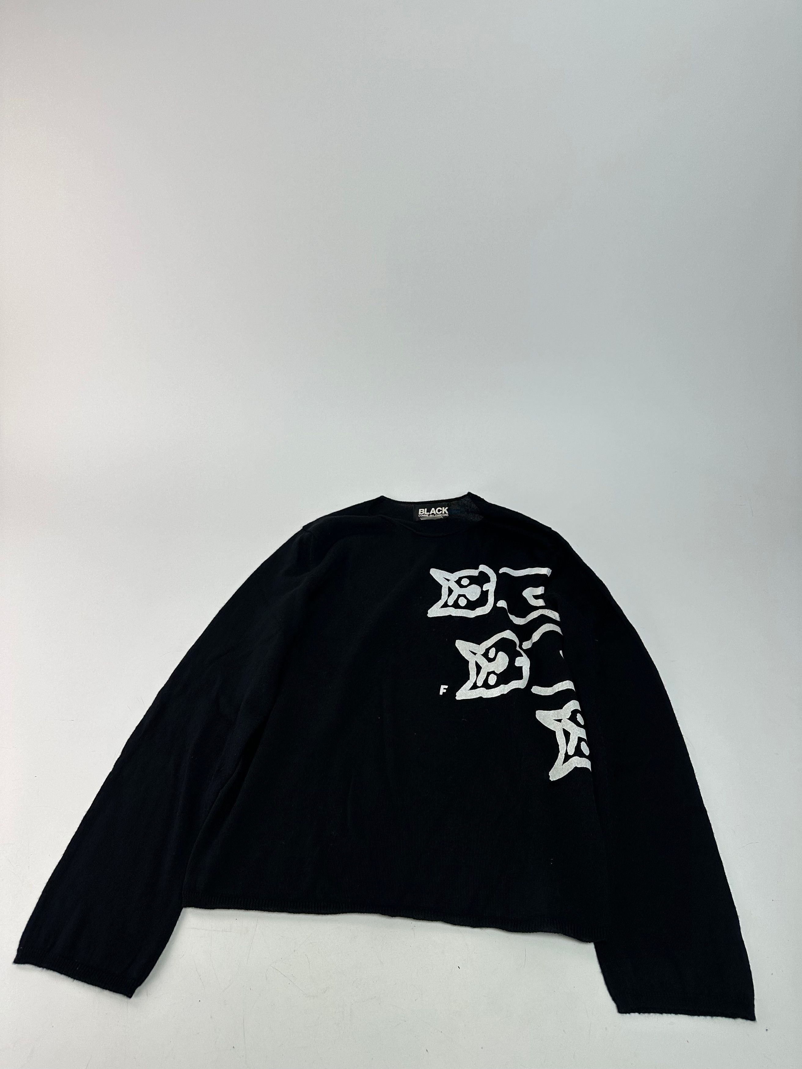 Comme des Garcons Vintage Comme Des Garçons Wool Crewneck Black white M Size S / US 4 / IT 40 - 4 Thumbnail
