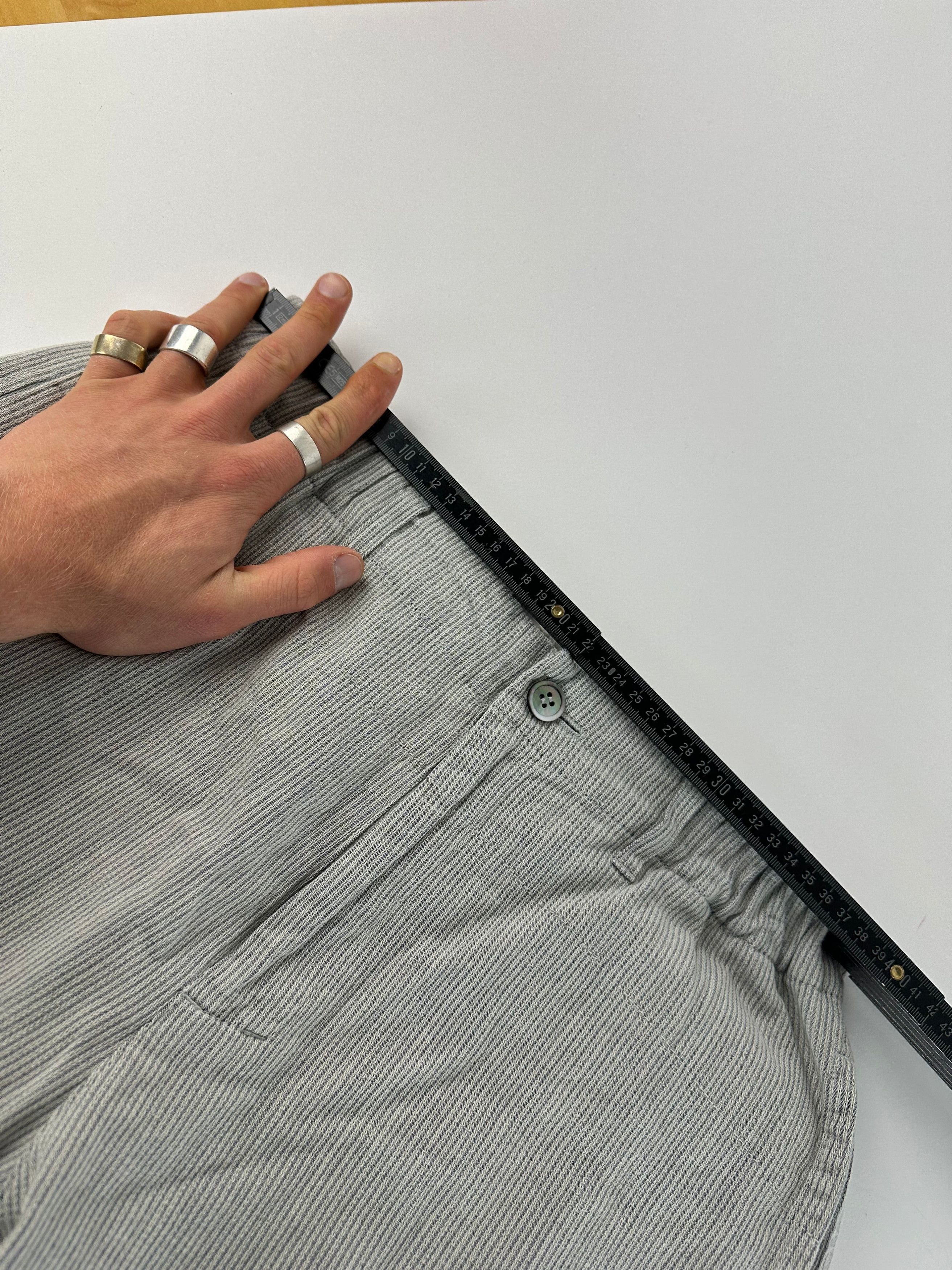 Issey Miyake Vintage Grey White Striped Wool Pants M Size 24" / US 00 / IT 34 - 7 Thumbnail