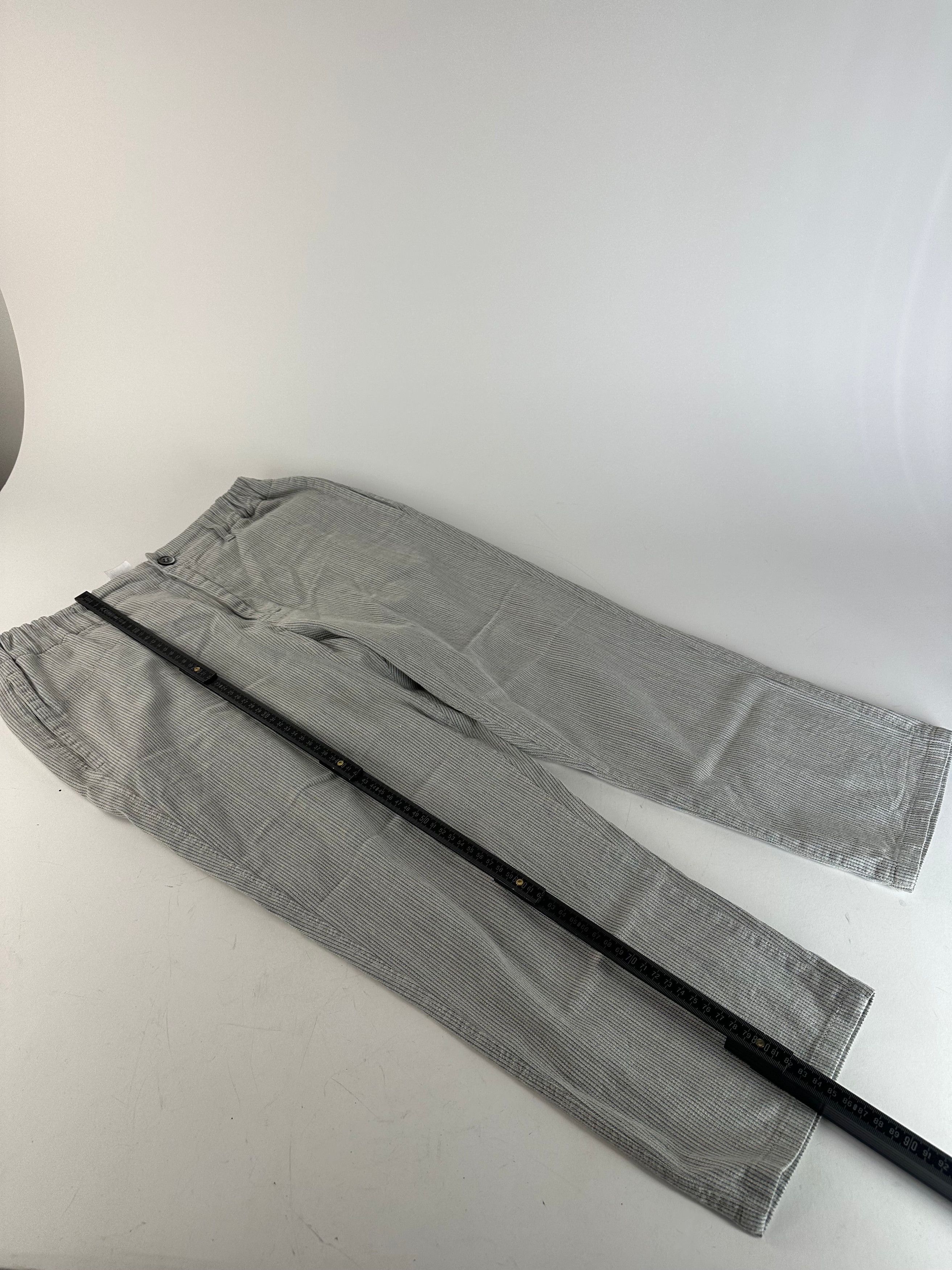 Issey Miyake Vintage Grey White Striped Wool Pants M Size 24" / US 00 / IT 34 - 4 Thumbnail
