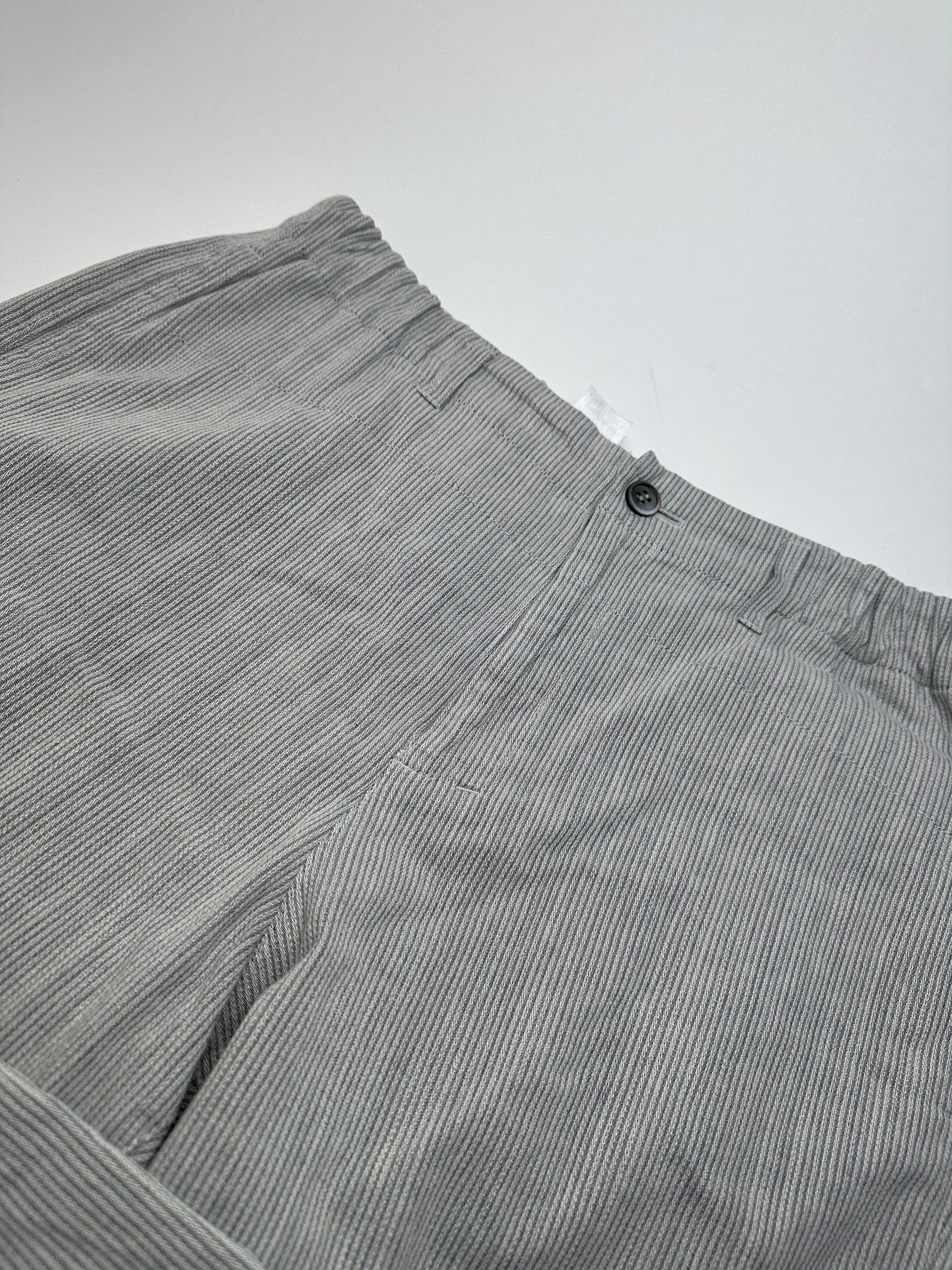 Issey Miyake Vintage Grey White Striped Wool Pants M Size 24" / US 00 / IT 34 - 2 Thumbnail