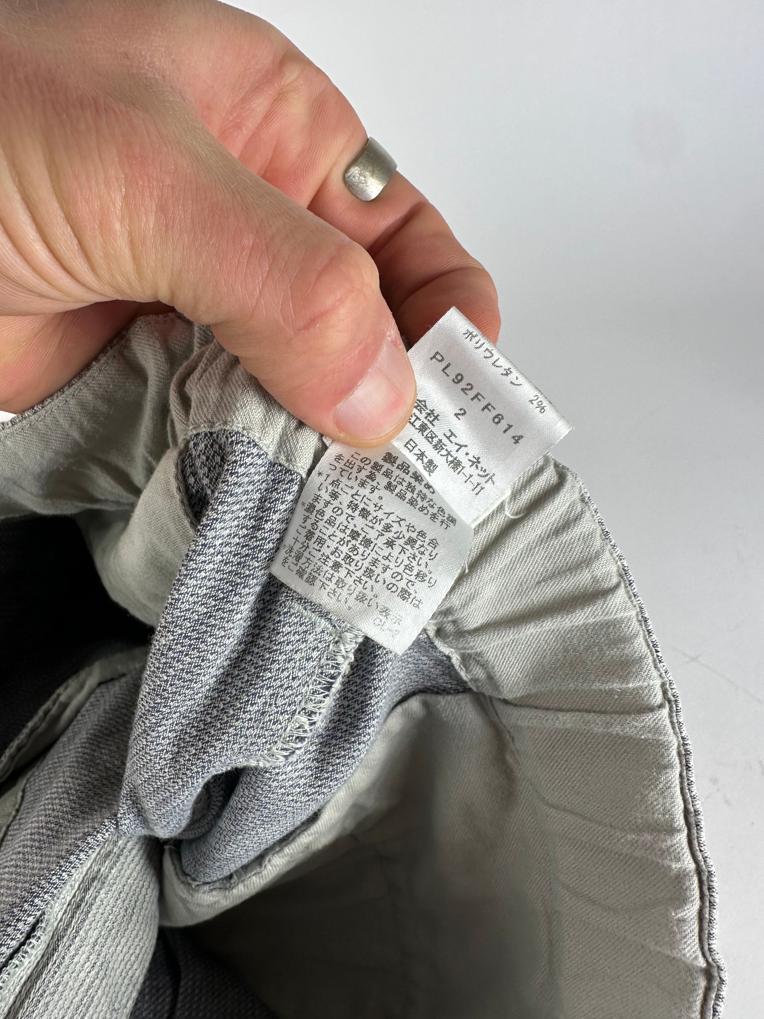 Issey Miyake Vintage Grey White Striped Wool Pants M Size 24" / US 00 / IT 34 - 12 Thumbnail