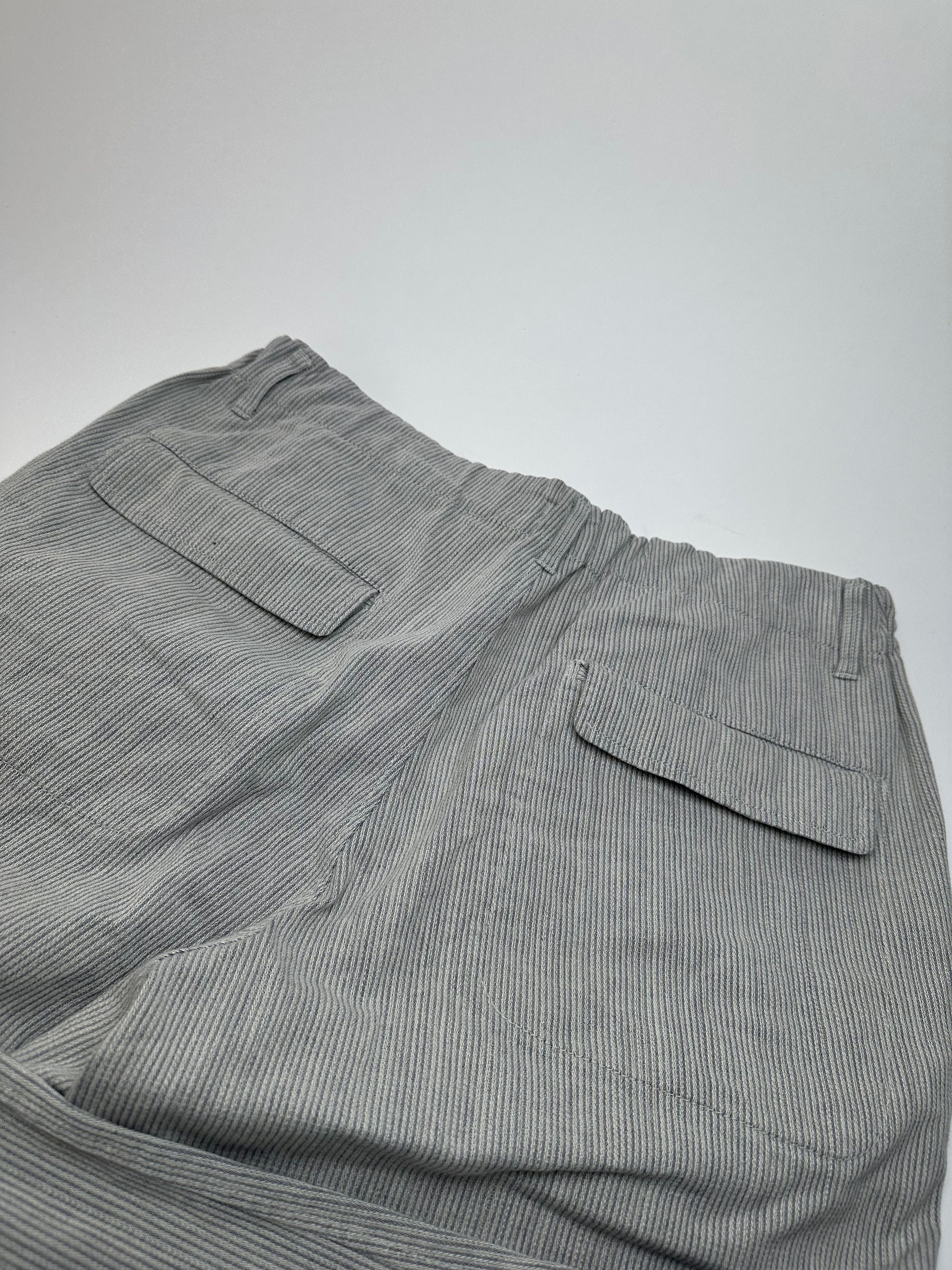 Issey Miyake Vintage Grey White Striped Wool Pants M Size 24" / US 00 / IT 34 - 10 Thumbnail