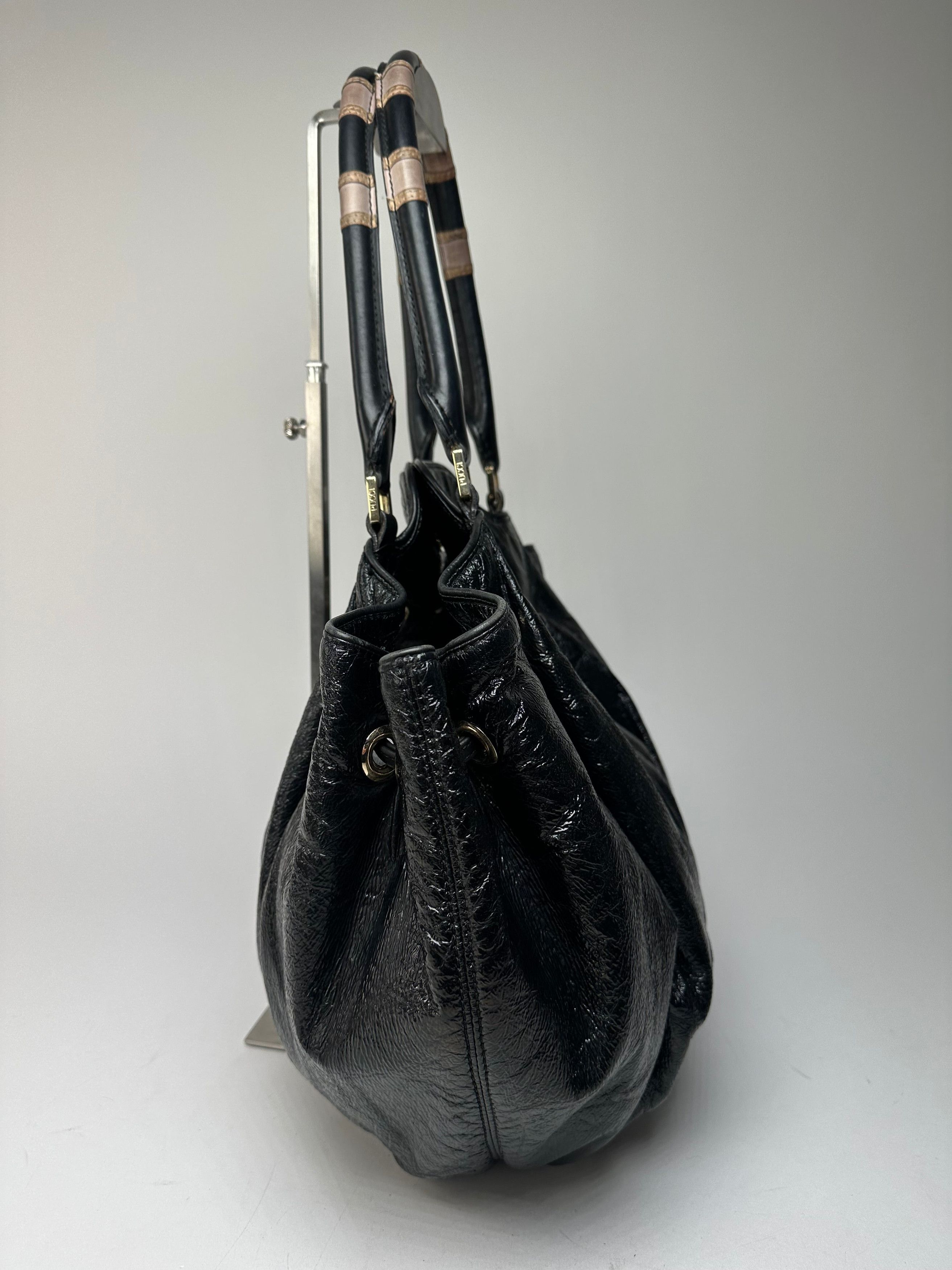 Emilio Pucci Vintage Patent Leather Handbag Black Size ONE SIZE - 8 Thumbnail