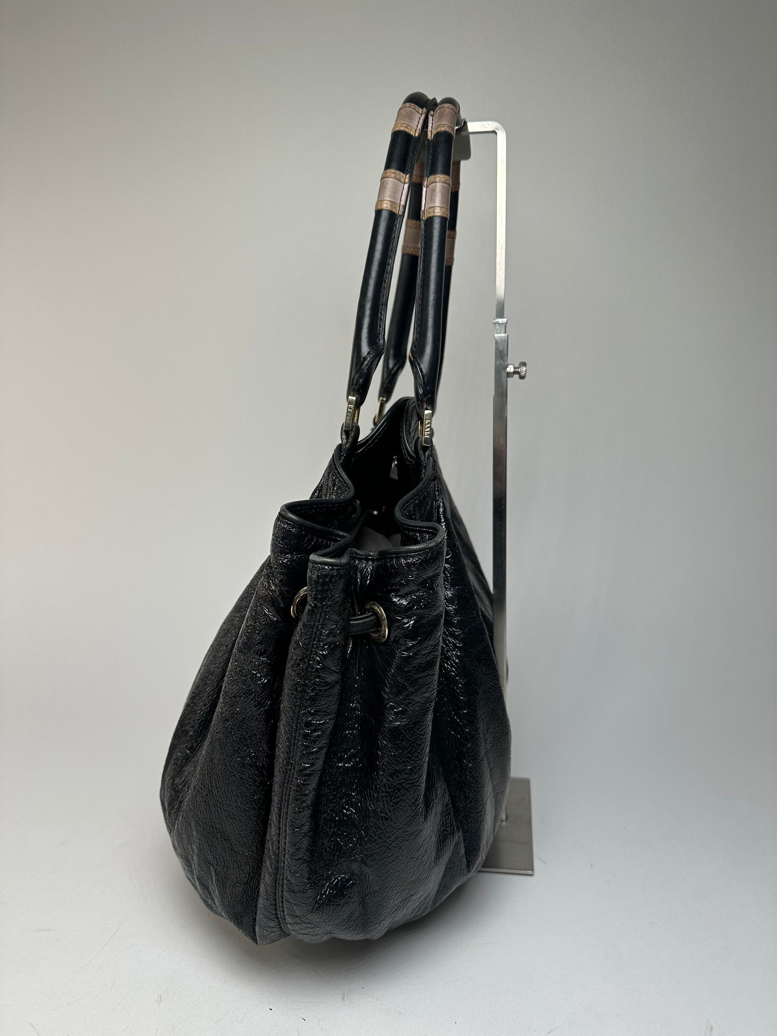 Emilio Pucci Vintage Patent Leather Handbag Black Size ONE SIZE - 6 Thumbnail