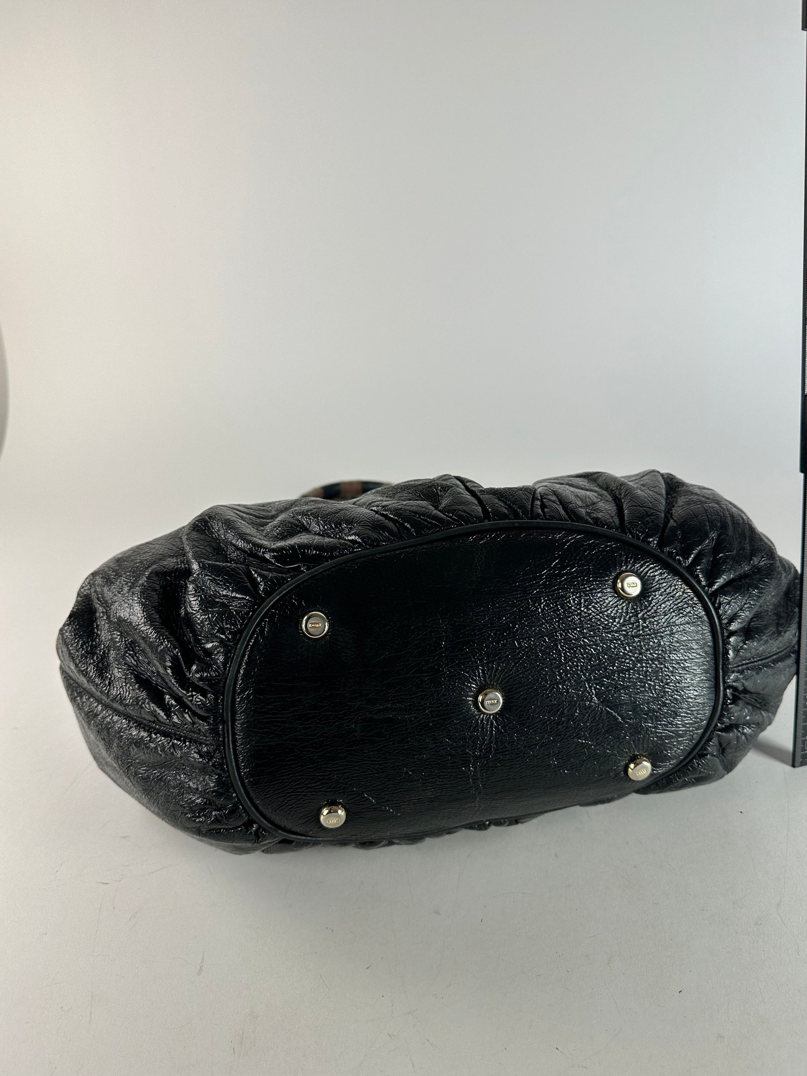 Emilio Pucci Vintage Patent Leather Handbag Black Size ONE SIZE - 11 Thumbnail