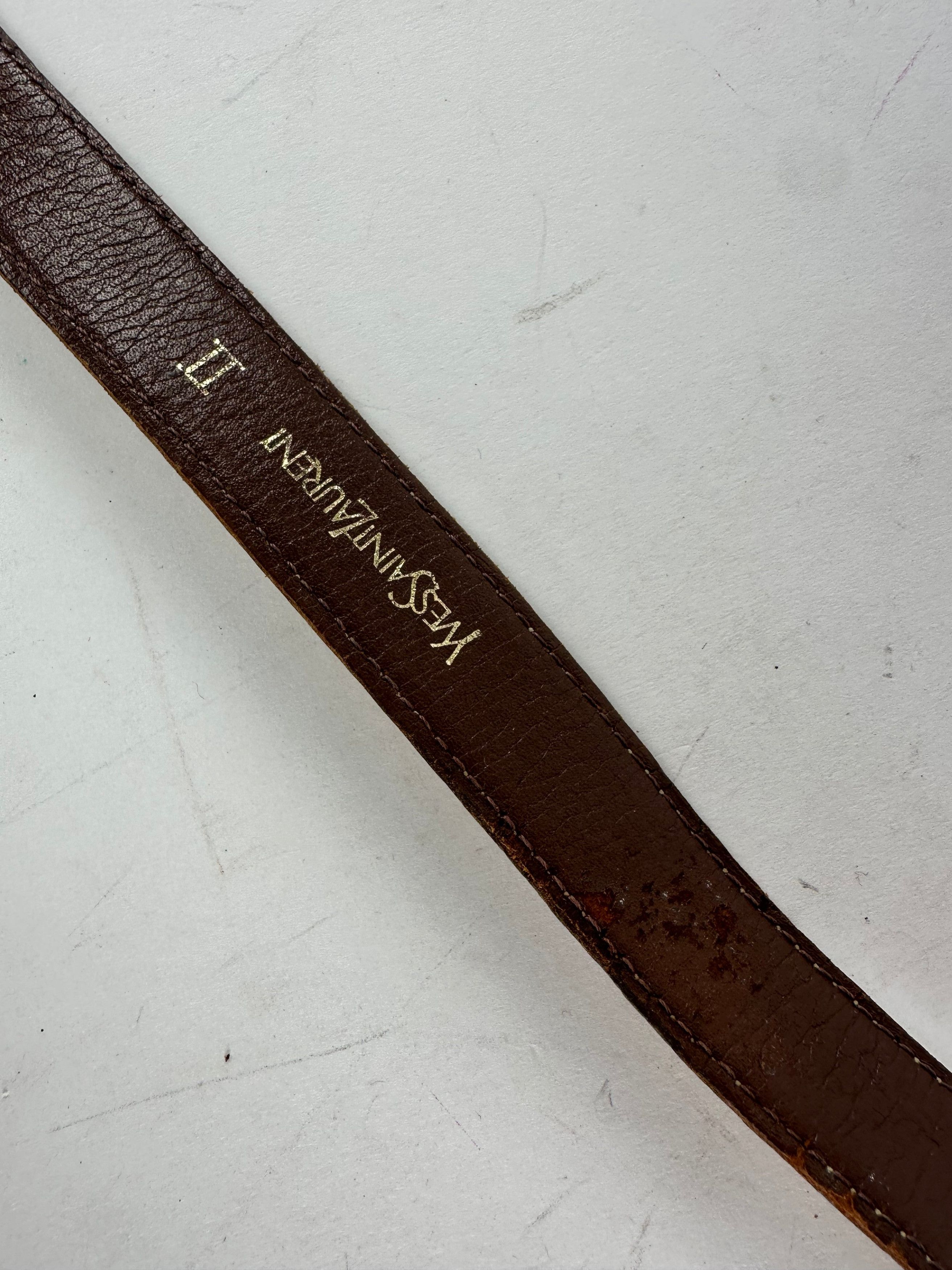 Other Vintage Yves Saint Laurent Snakeskin Belt Brown Size ONE SIZE - 6 Thumbnail