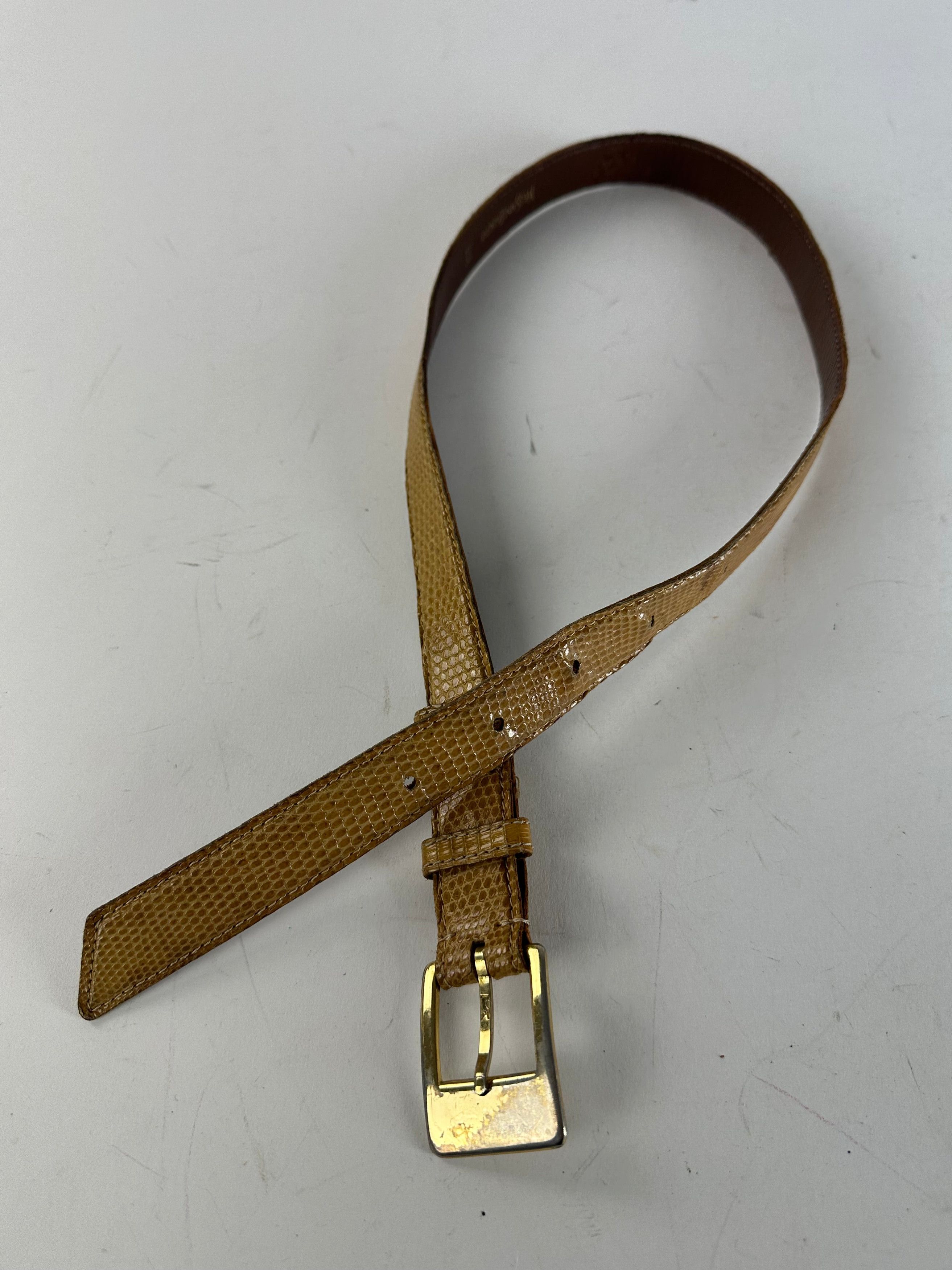 Other Vintage Yves Saint Laurent Snakeskin Belt Brown Size ONE SIZE - 7 Thumbnail