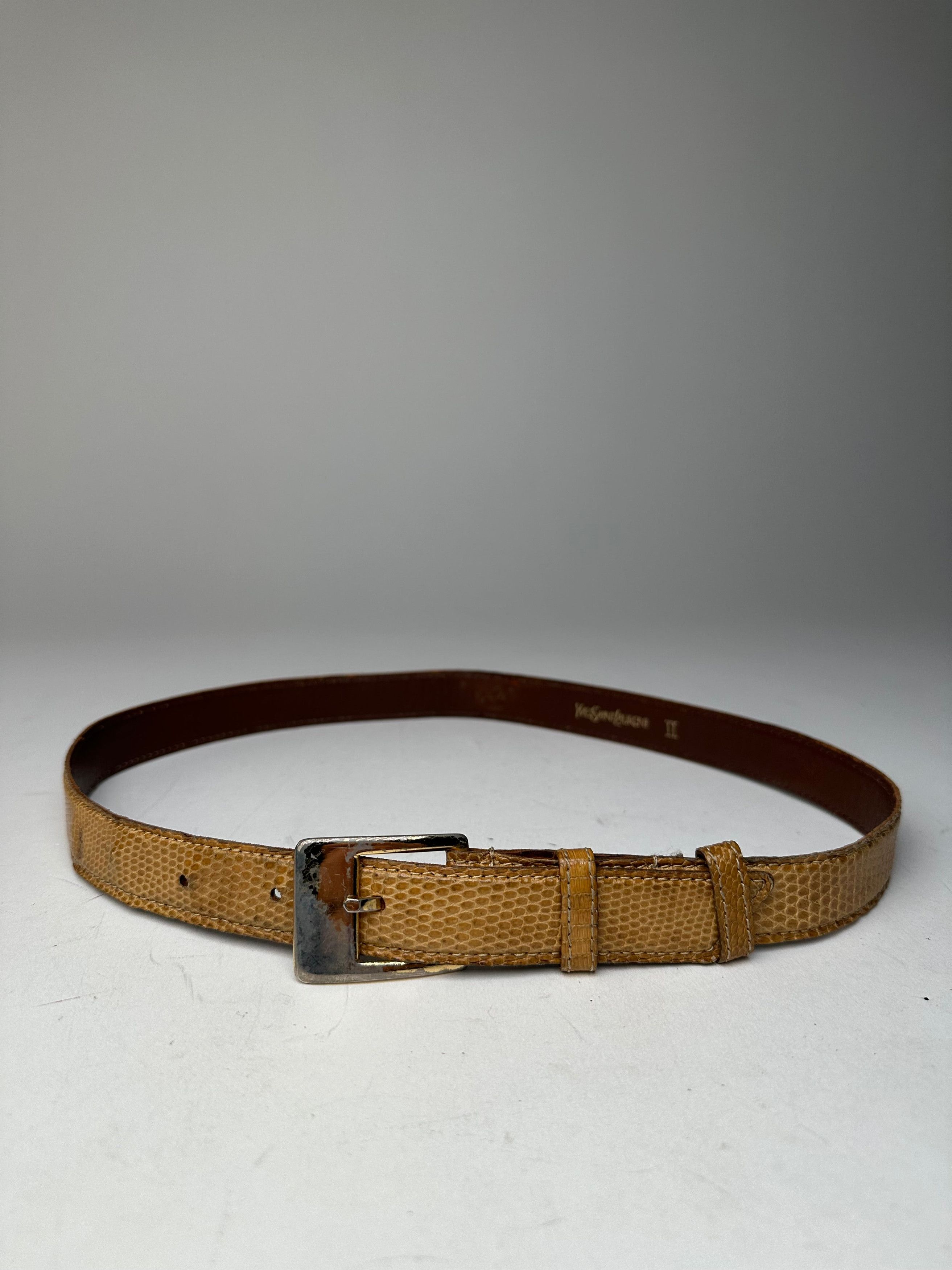 Other Vintage Yves Saint Laurent Snakeskin Belt Brown Size ONE SIZE - 11 Thumbnail