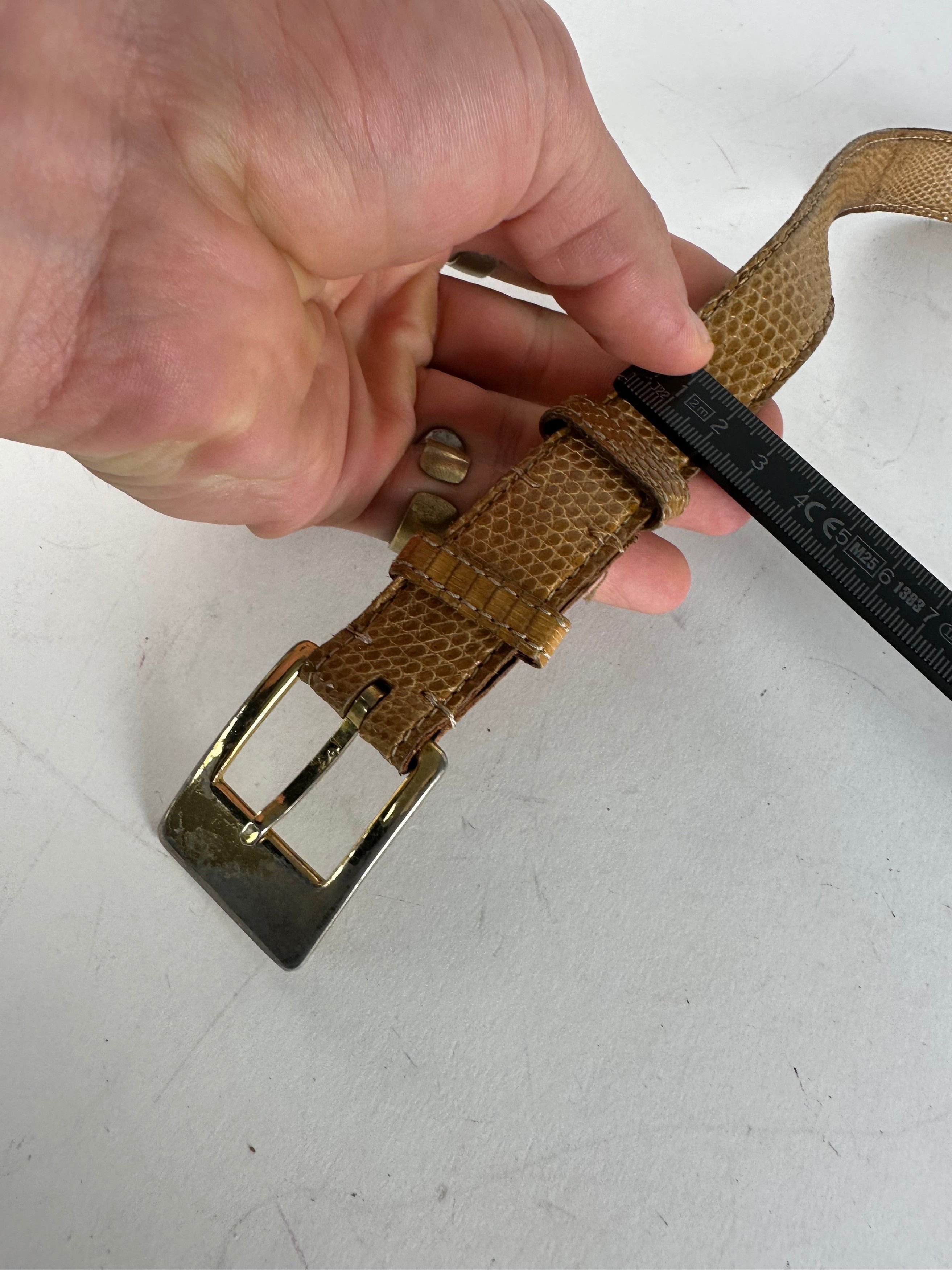 Other Vintage Yves Saint Laurent Snakeskin Belt Brown Size ONE SIZE - 10 Thumbnail