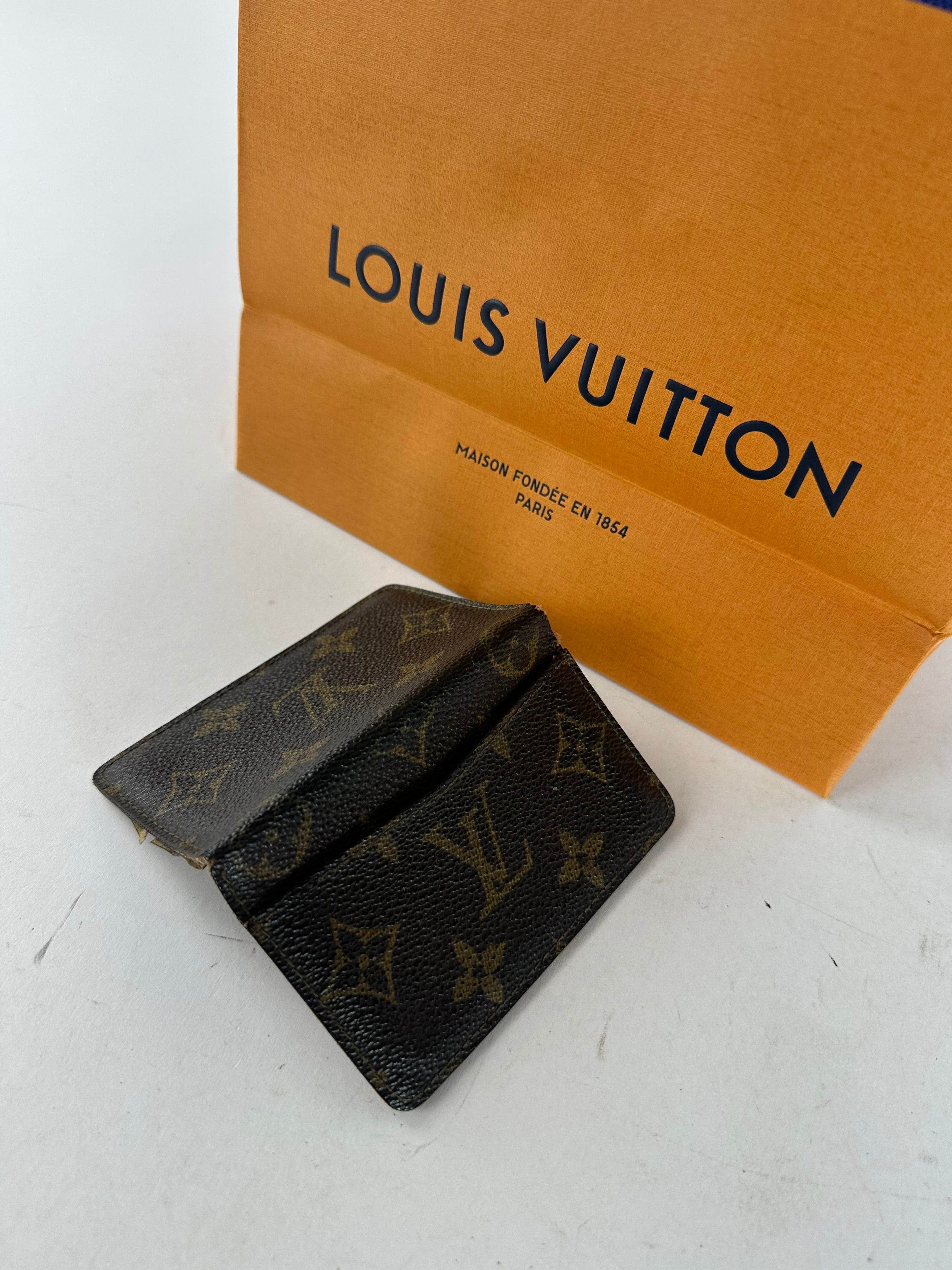Louis Vuitton Vintage Leather Monogram Card Holder Brown Size ONE SIZE - 8 Thumbnail