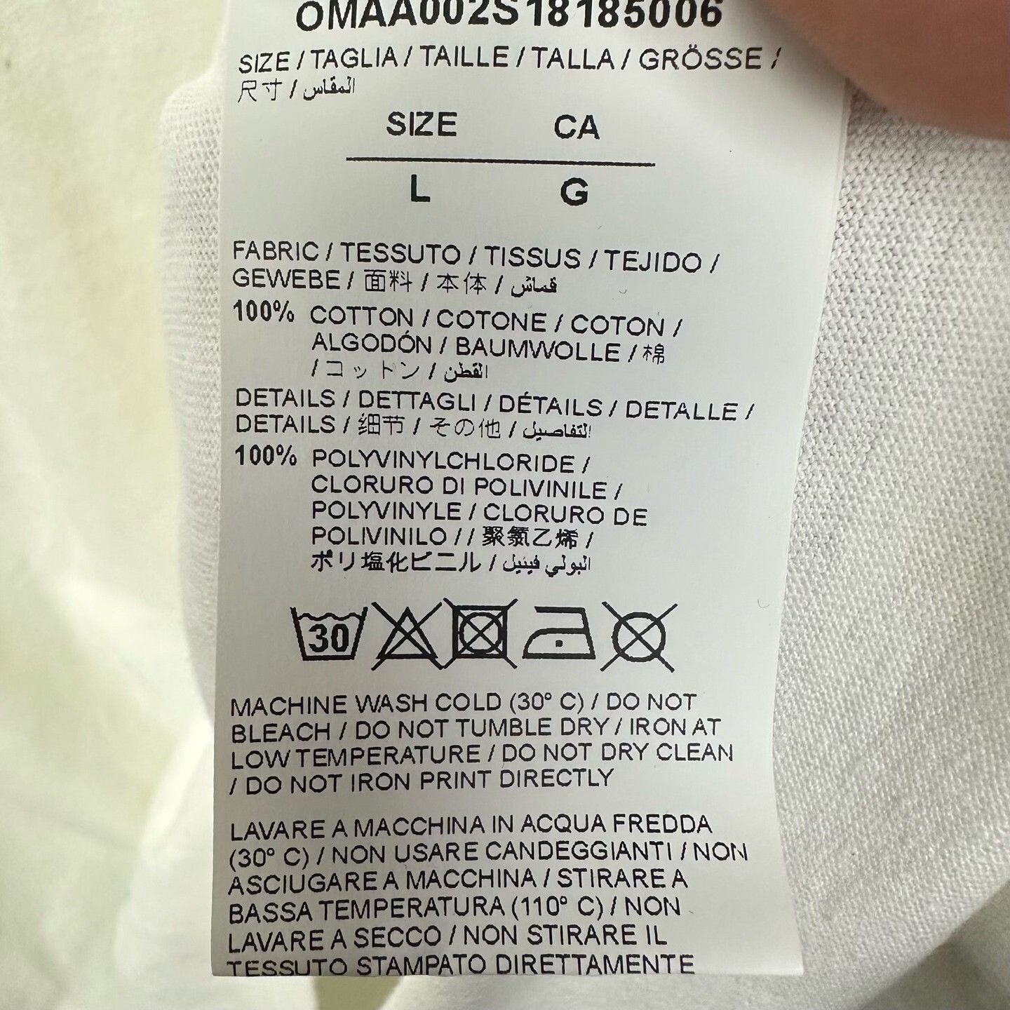 Off-White Off-White White T-Shirt m Men Size US M / EU 48-50 / 2 - 7 Thumbnail