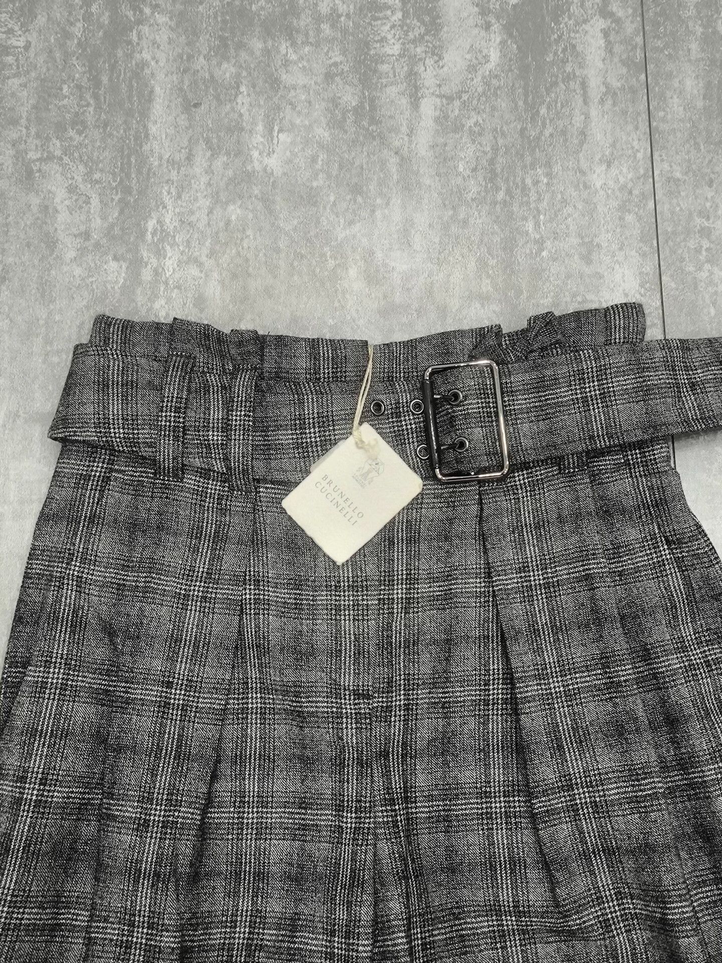 Brunello Cucinelli Brunello Cucinelli Wool Plaid Pants 24 Women Size 24" / US 00 / IT 34 - 3 Thumbnail
