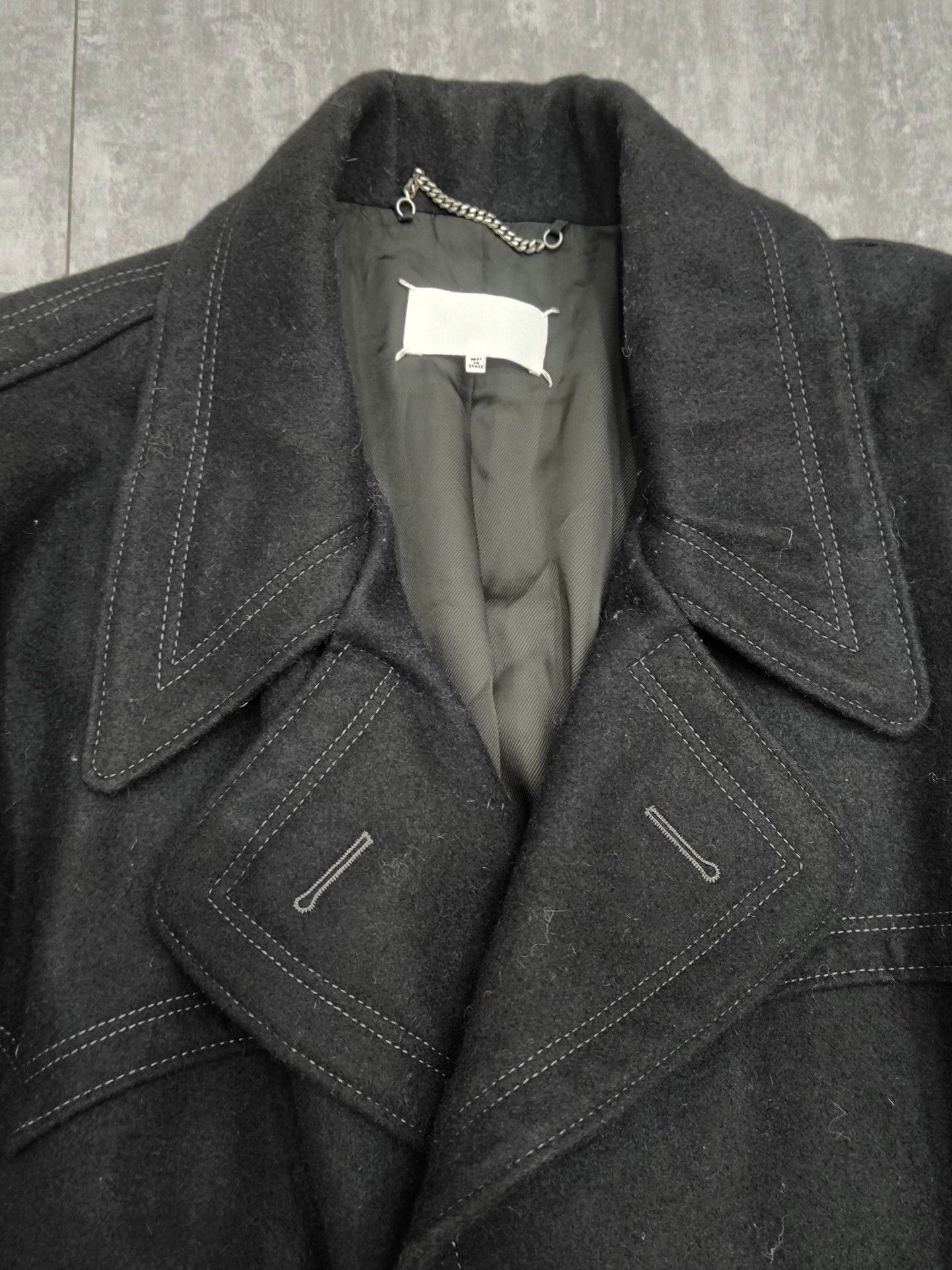 Maison Margiela Maison Margiela Long Black Heavy Coat s Men Size US S / EU 44-46 / 1 - 3 Thumbnail