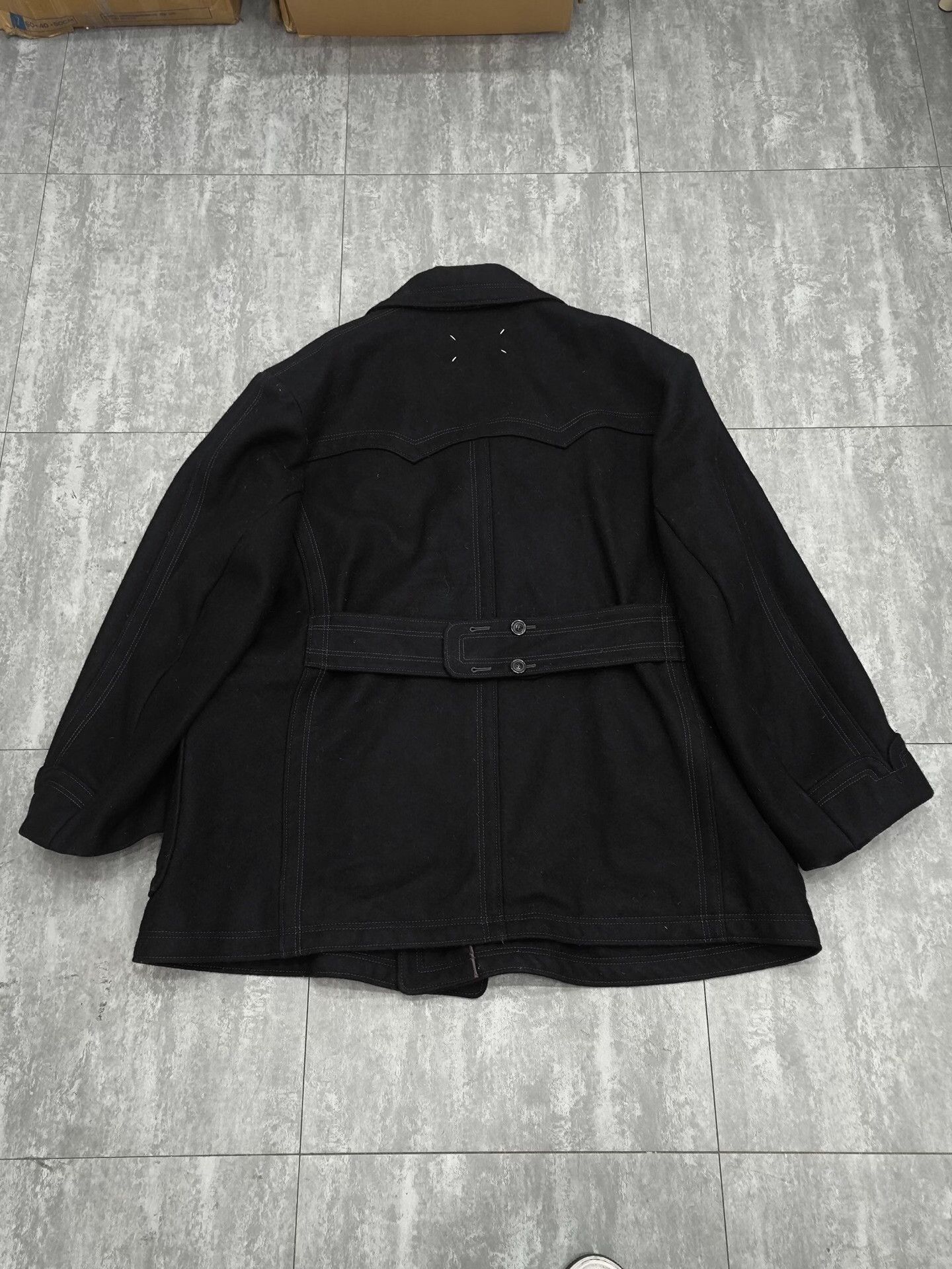 Maison Margiela Maison Margiela Long Black Heavy Coat s Men Size US S / EU 44-46 / 1 - 2 Thumbnail