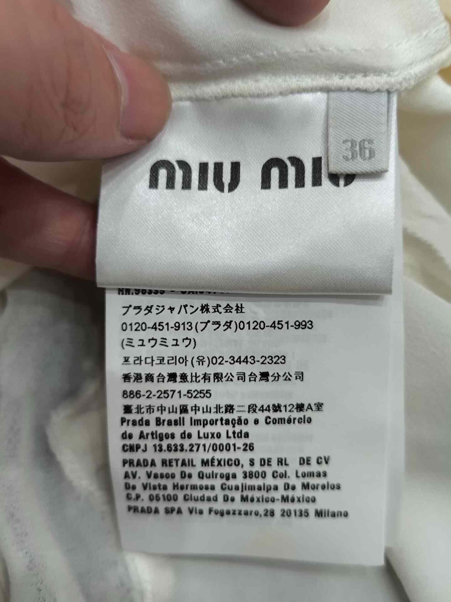 Miu Miu Miu Miu White Button Up S Women Size S / US 4 / IT 40 - 5 Thumbnail