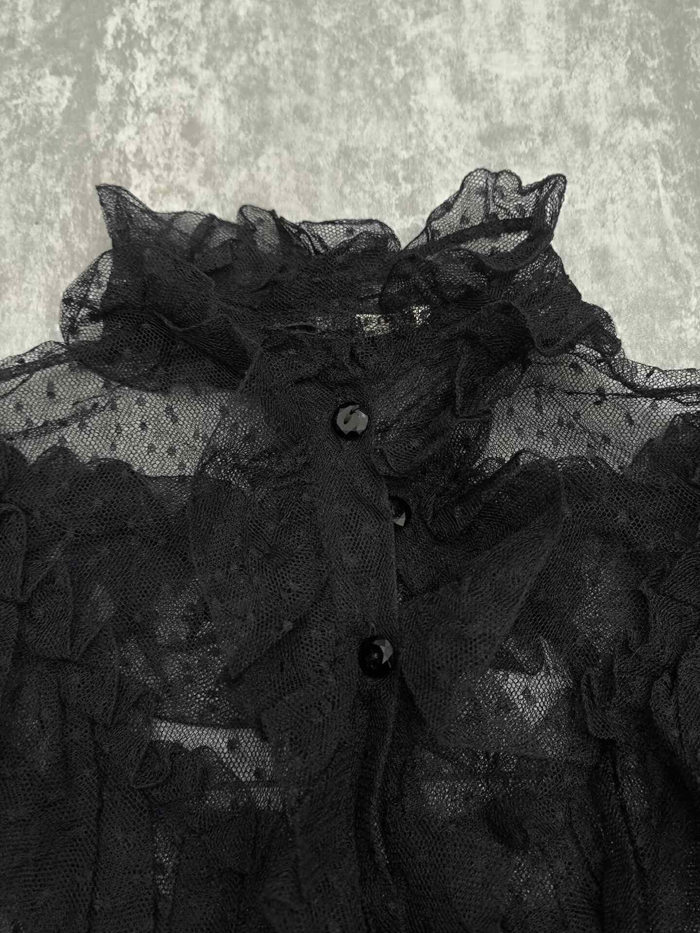 Miu Miu Miu Miu Black Button Up S Women Size S / US 4 / IT 40 - 3 Thumbnail