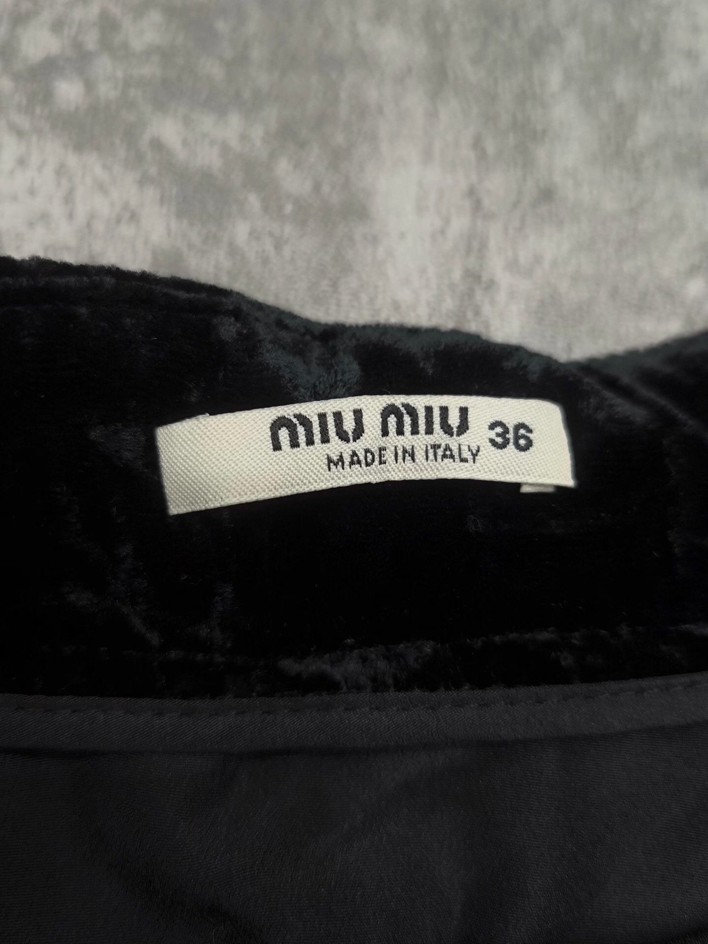 Miu Miu Miu Miu Velvet Black Skirt 36 Women Size 36" / US 14 / IT 50 - 3 Thumbnail