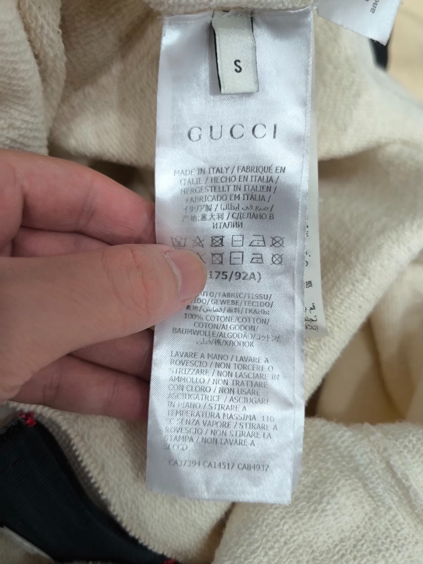 Gucci Gucci Distressed Cropped White Hoodie S Women Size S / US 4 / IT 40 - 5 Thumbnail