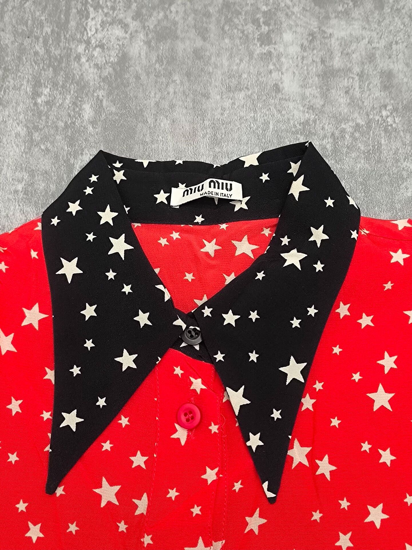 Miu Miu Miu Miu Printed Red Button Up S Women Size S / US 4 / IT 40 - 3 Thumbnail