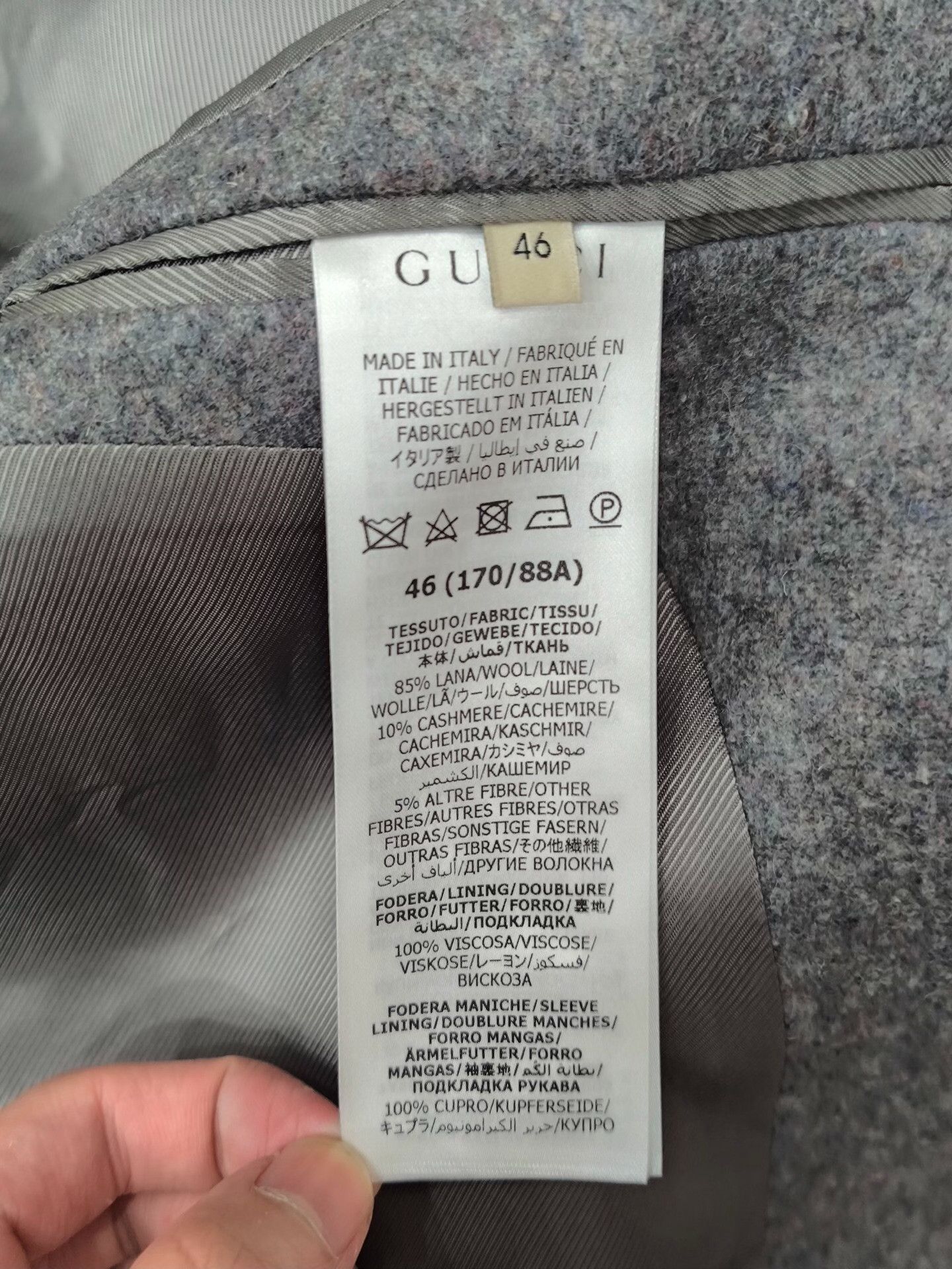 Gucci Gucci Formal Wool Gray Suit 40r Men Size 40R - 7 Thumbnail