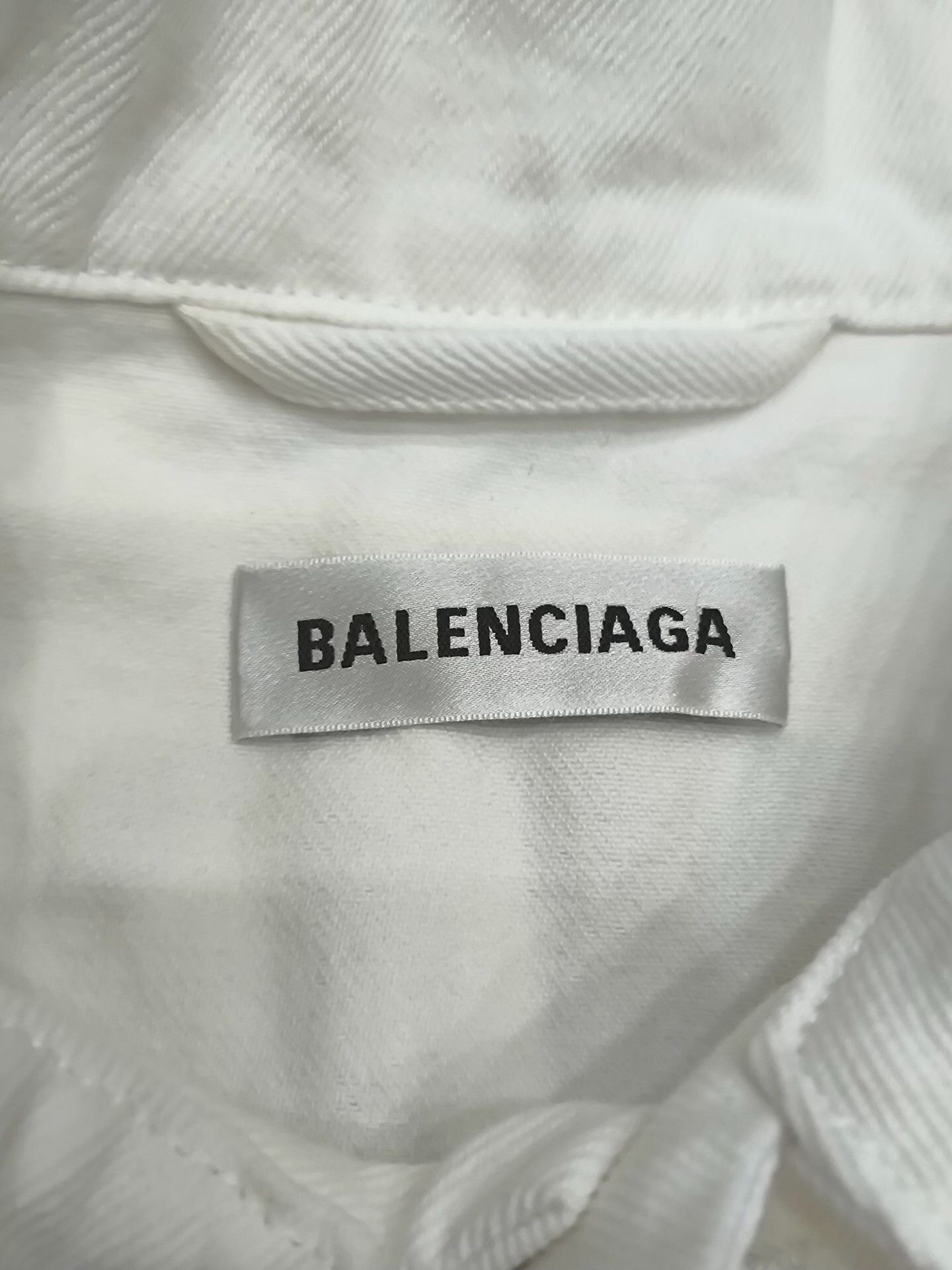 Balenciaga Balenciaga Denim White Light Jacket l Men Size US L / EU 52-54 / 3 - 4 Thumbnail