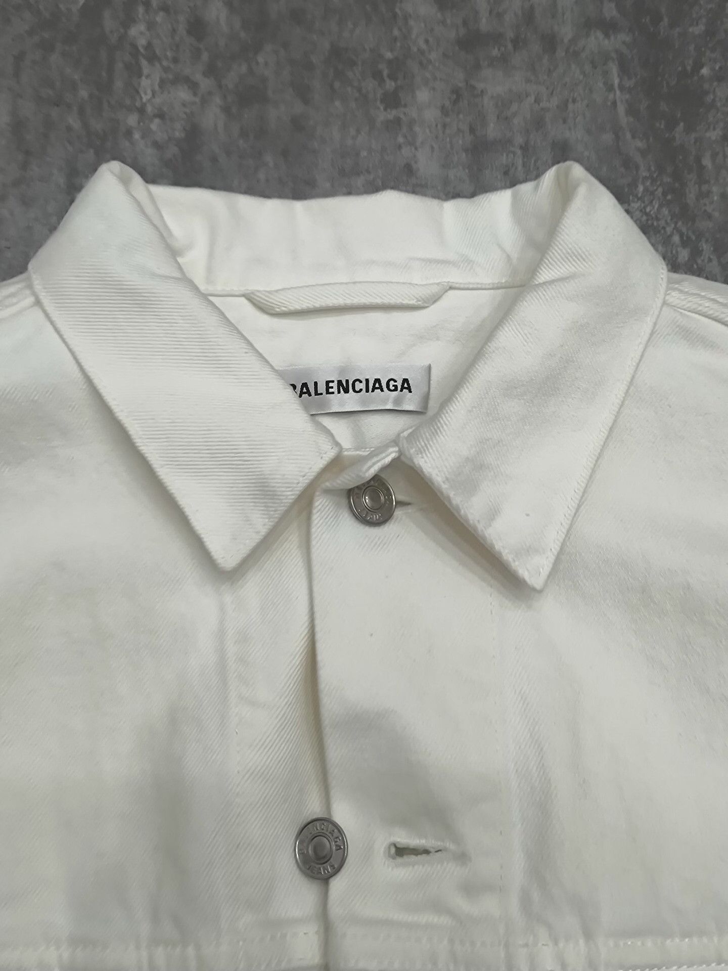 Balenciaga Balenciaga Denim White Light Jacket l Men Size US L / EU 52-54 / 3 - 3 Thumbnail