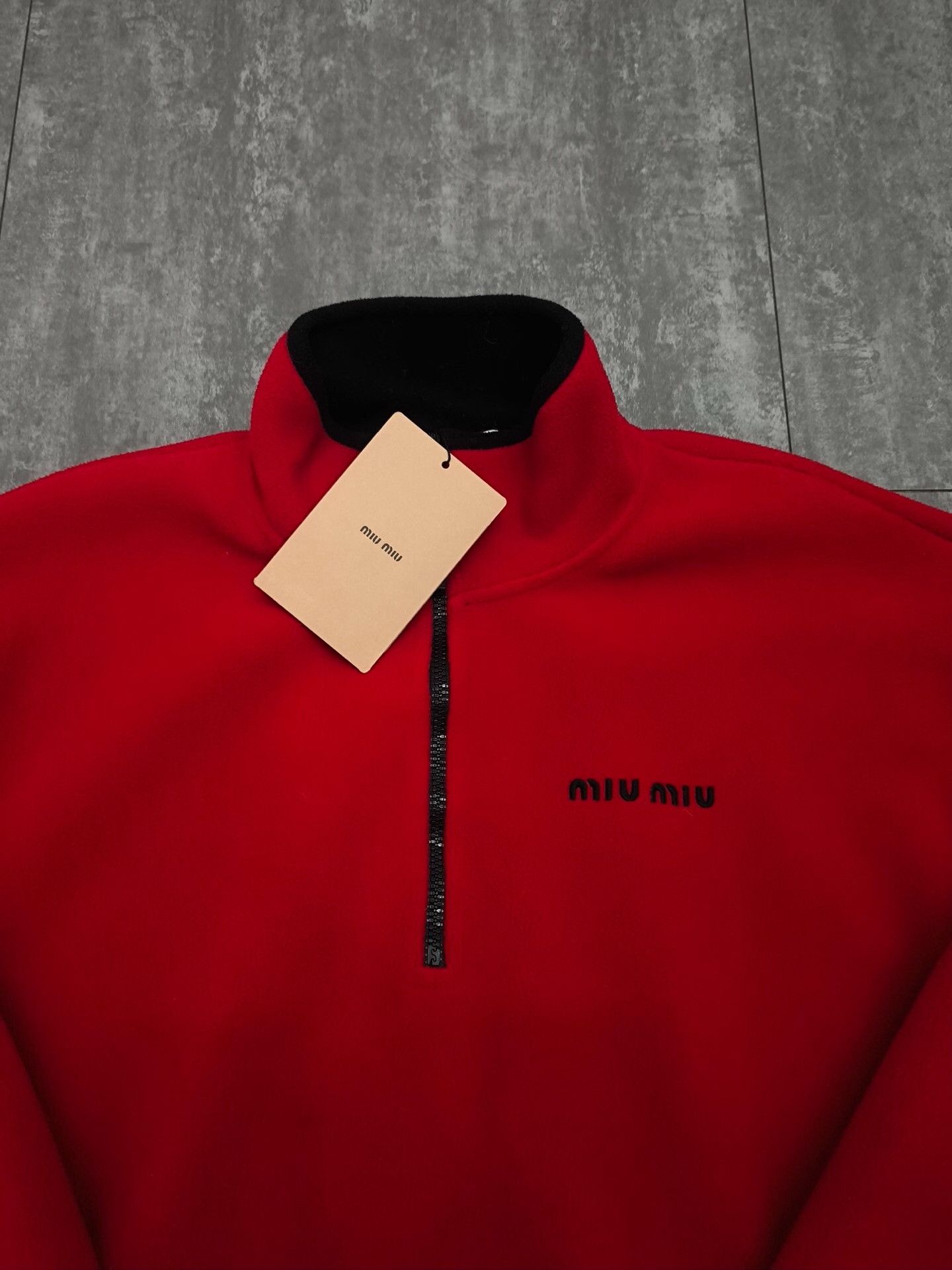 Miu Miu Miu Miu Fleece Red Hoodie XS Women Size XS / US 0-2 / IT 36-38 - 3 Thumbnail