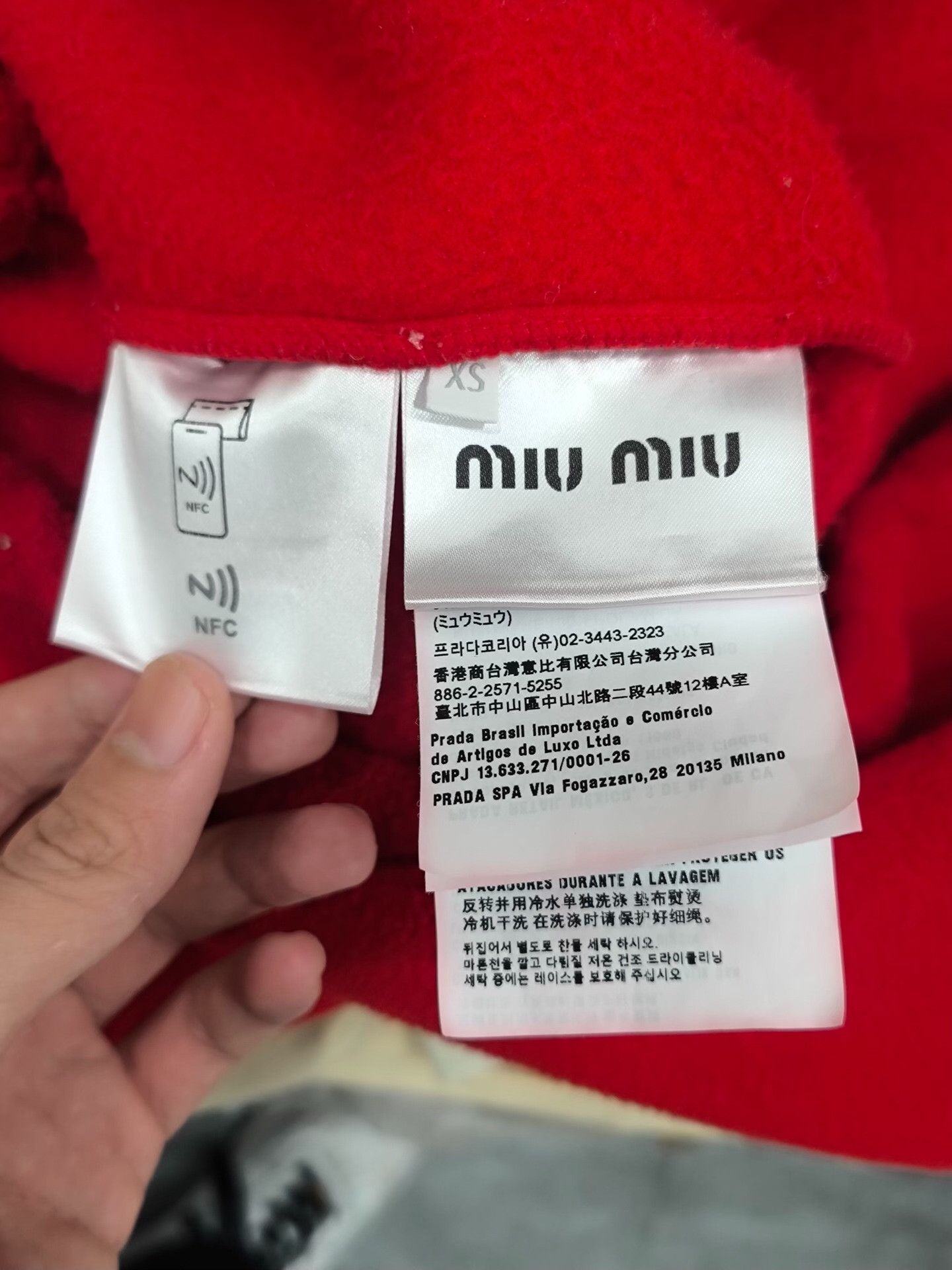 Miu Miu Miu Miu Fleece Red Hoodie XS Women Size XS / US 0-2 / IT 36-38 - 5 Thumbnail