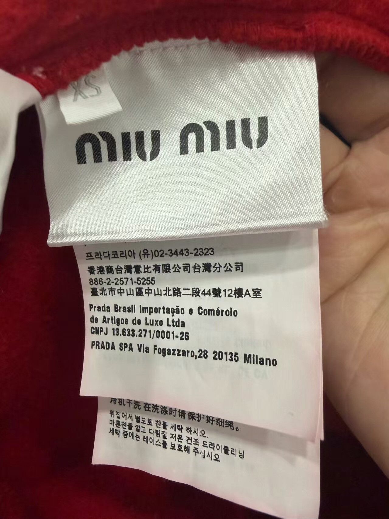 Miu Miu Miu Miu Fleece Red Hoodie XS Women Size XS / US 0-2 / IT 36-38 - 3 Thumbnail