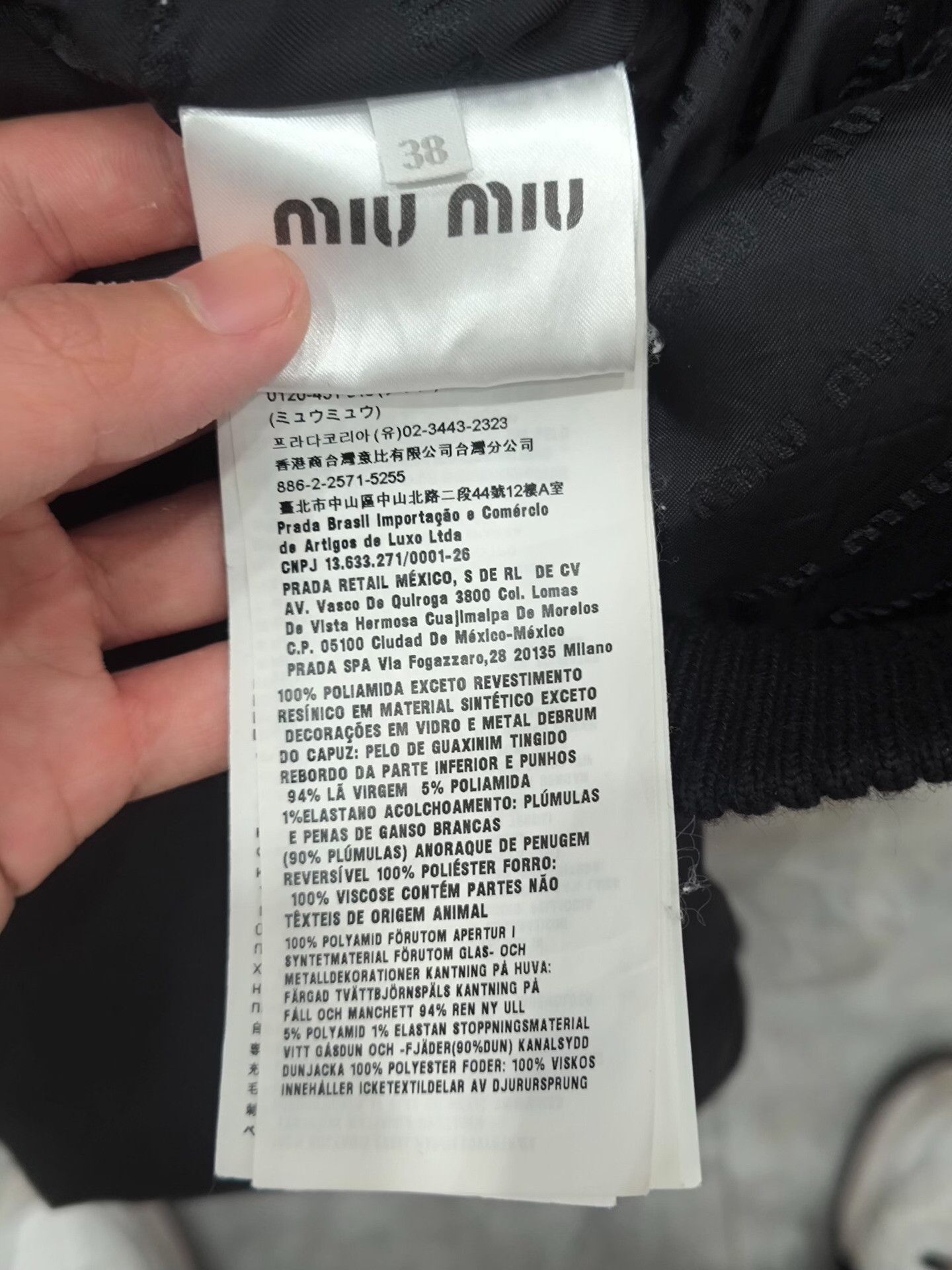 Miu Miu Miu Miu Retro Down Black Down Jacket S Women Size S / US 4 / IT 40 - 6 Thumbnail