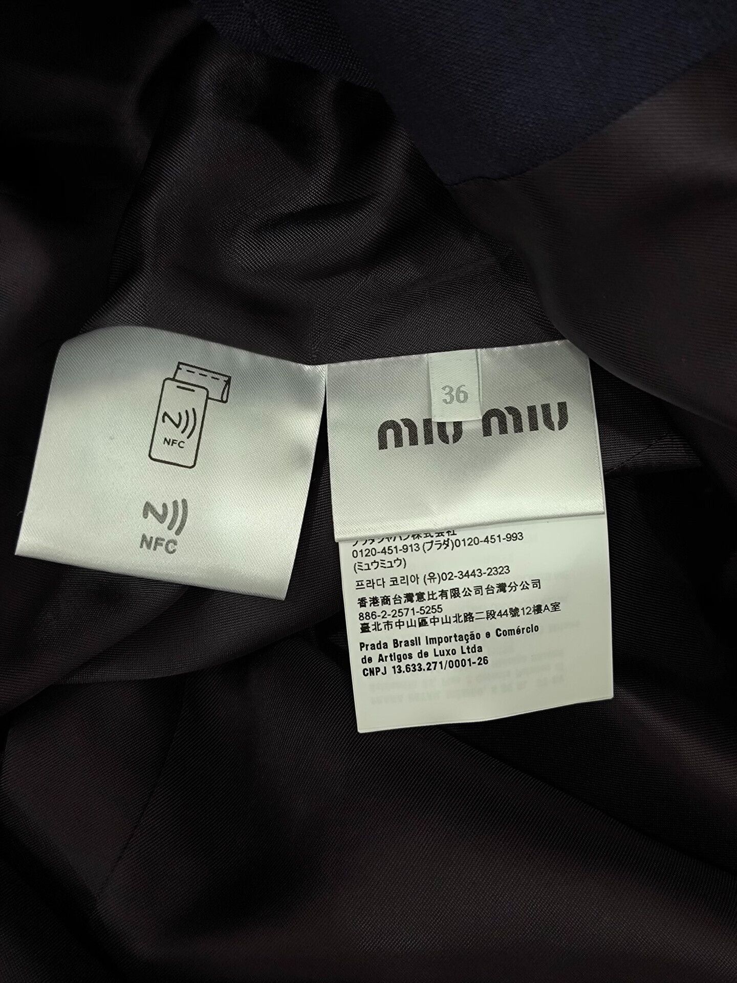 Miu Miu Miu Miu Wool Blue Coat S Women Size S / US 4 / IT 40 - 6 Thumbnail