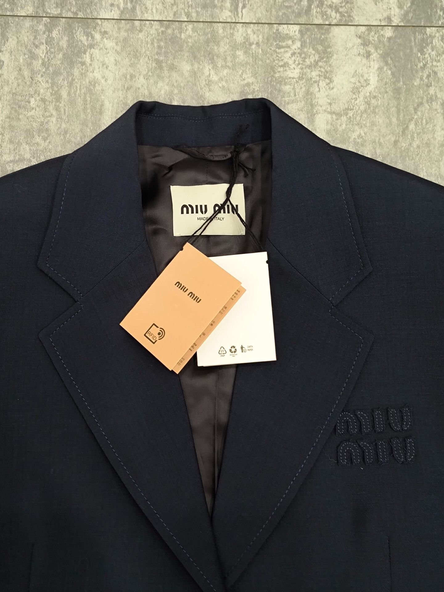 Miu Miu Miu Miu Wool Blue Coat S Women Size S / US 4 / IT 40 - 3 Thumbnail