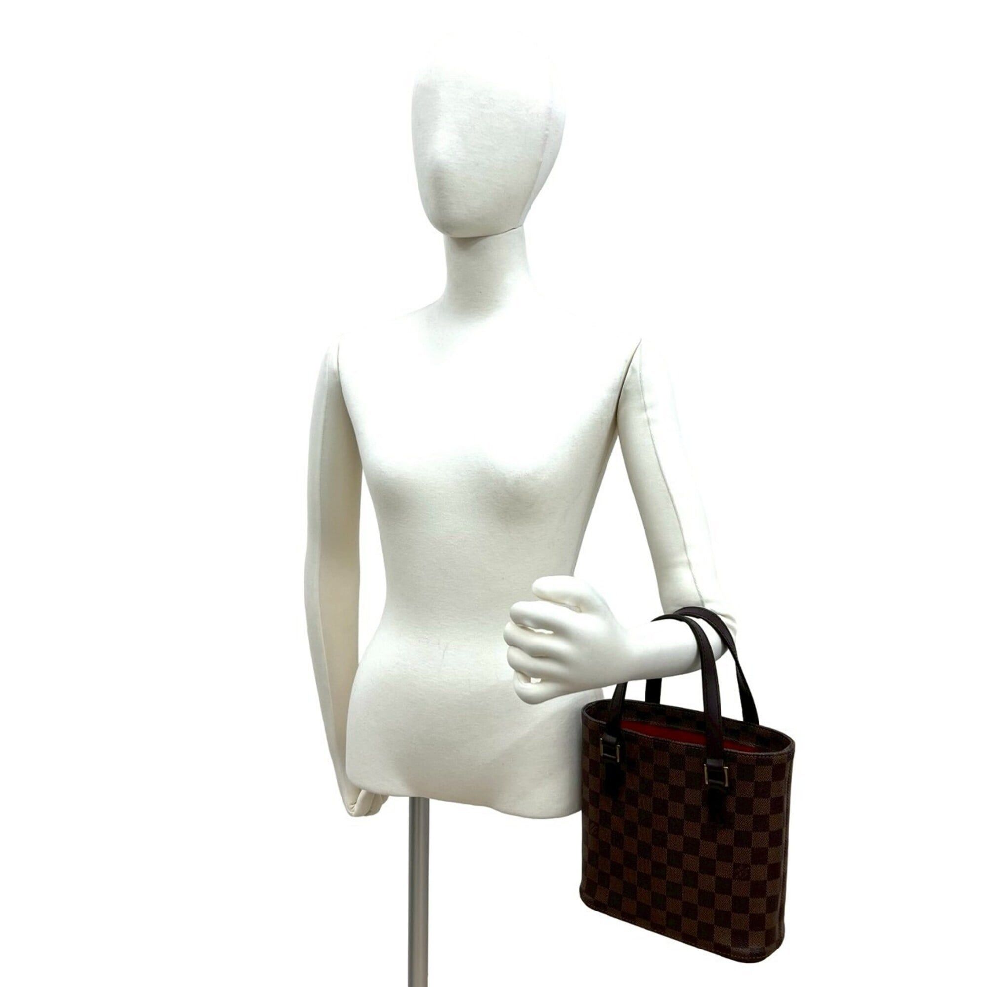 Louis Vuitton LOUIS VUITTON Vintage Vavin PM Damier Leather Handbag Mini Tote Bag Brown i40-9 Size ONE SIZE - 2 Thumbnail