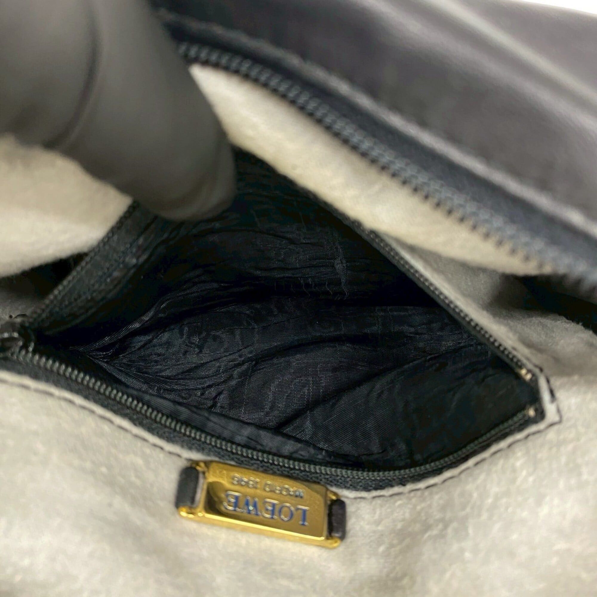 Loewe LOEWE Vintage Anagram Logo Nappa Leather Mini Shoulder Bag/Pouch, Black, 46546 Size ONE SIZE - 10 Thumbnail