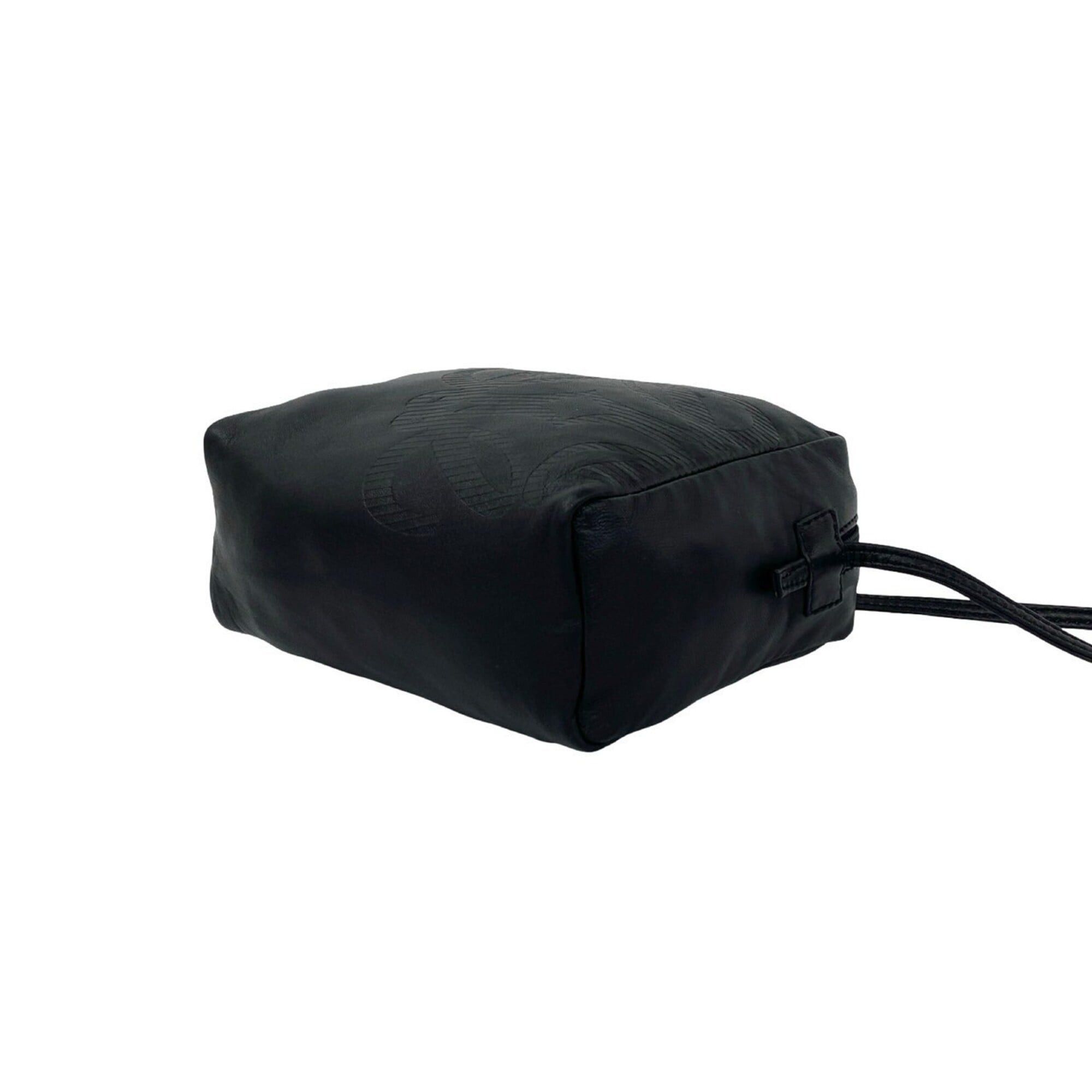 Loewe LOEWE Vintage Anagram Logo Nappa Leather Mini Shoulder Bag/Pouch, Black, 46546 Size ONE SIZE - 8 Thumbnail