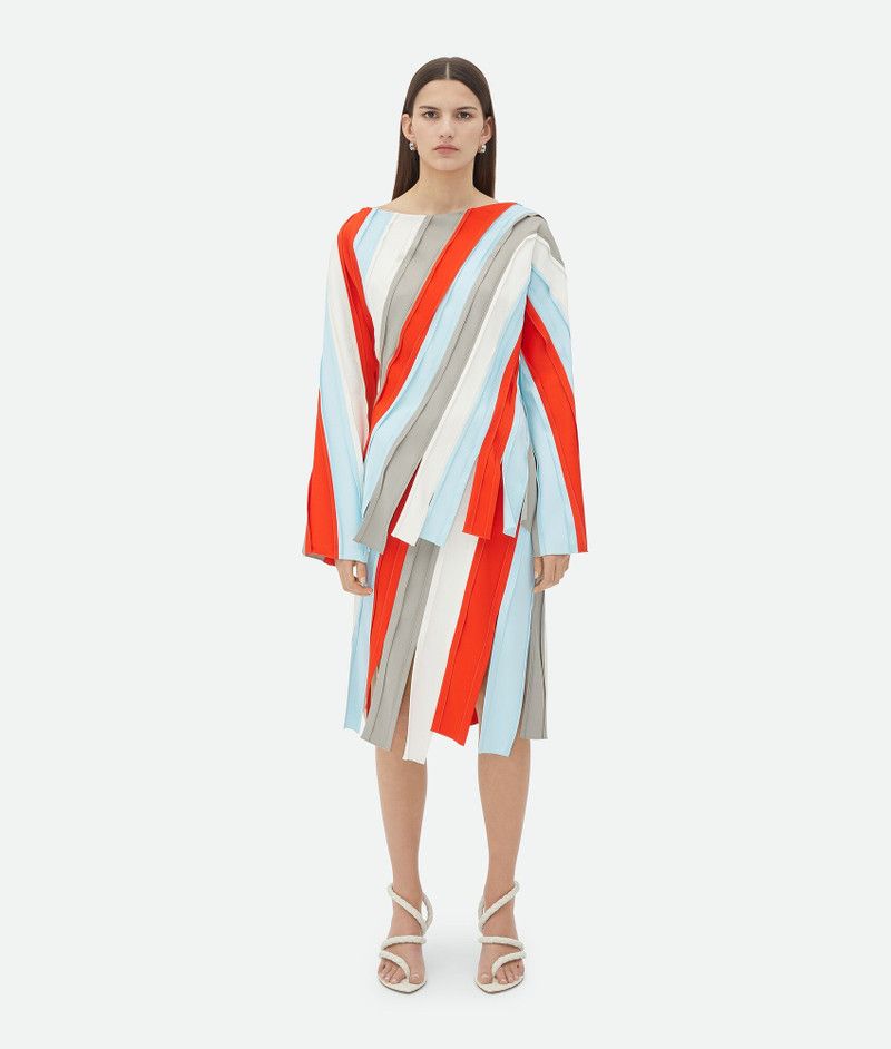 Bottega Veneta fluid viscose stripe skirt Size 25" / US 0 / IT 36 - 4 Thumbnail