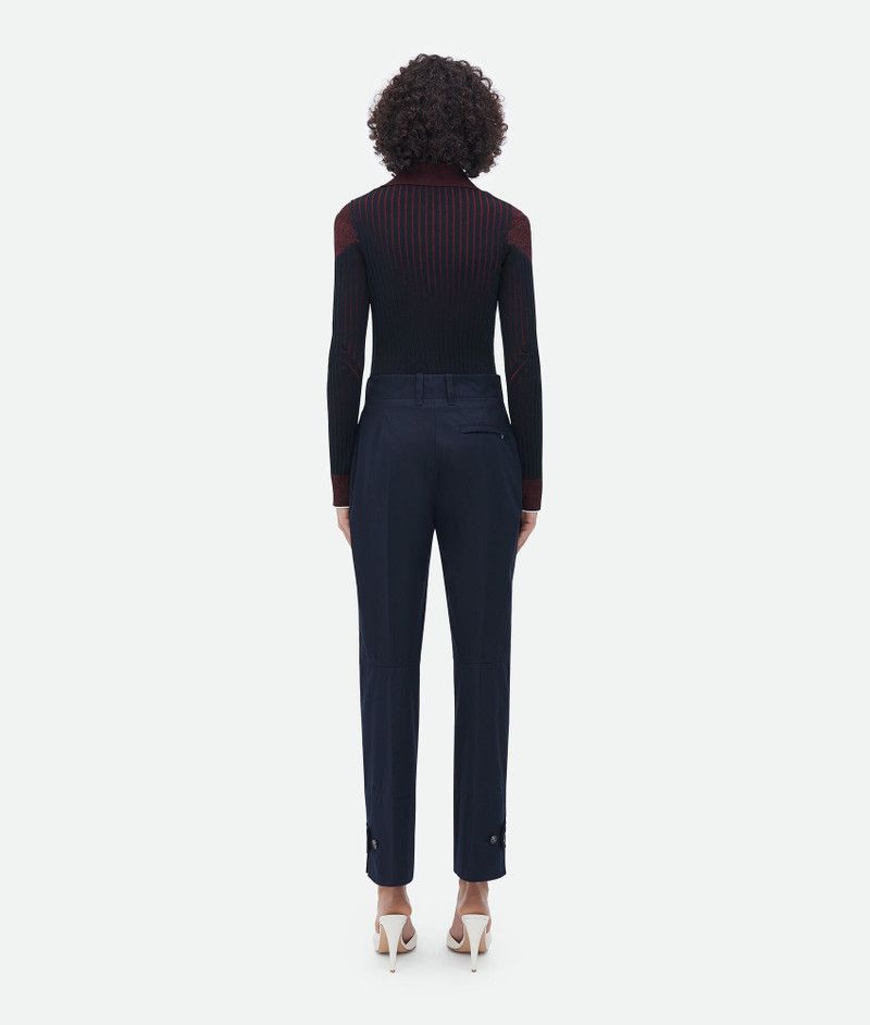 Bottega Veneta slim leg cotton twill pants midnight blue Size 25" / US 0 / IT 36 - 3 Thumbnail